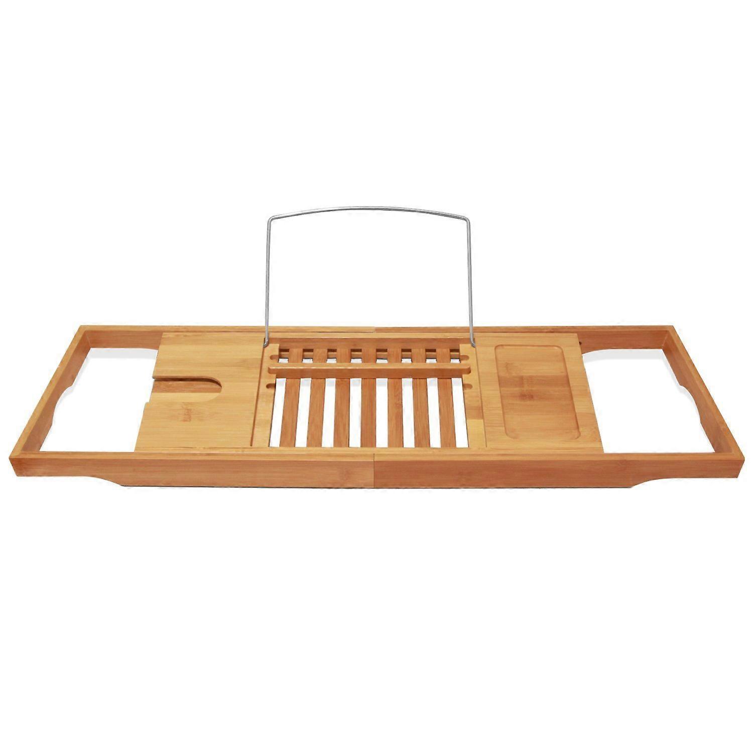 Bamboo Bathtub Caddy for Relaxing Bath Time Spa Experience