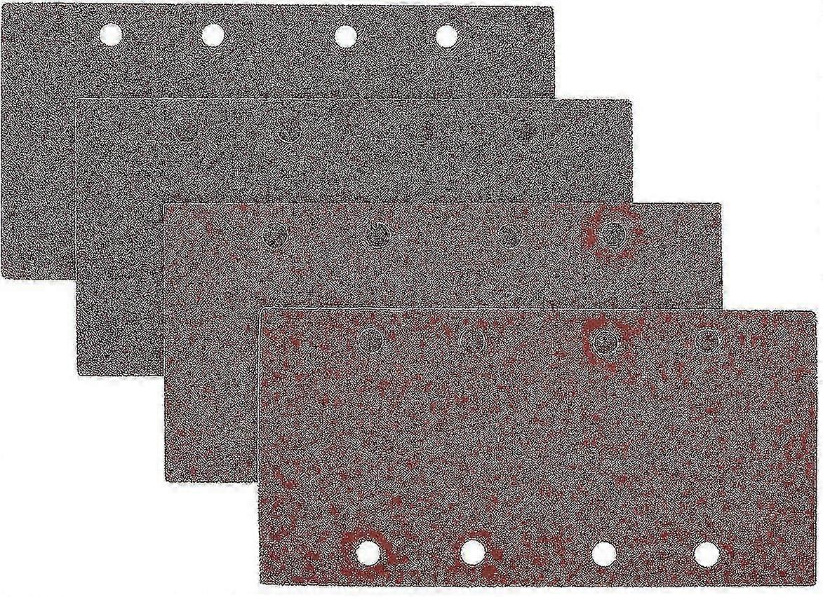 25x Sandpaper - Orbital Sander Abrasive - Sticky Sanding Sheets With Hook And Scratch - Grit P 40/60/80/100-93 X 185 Mm