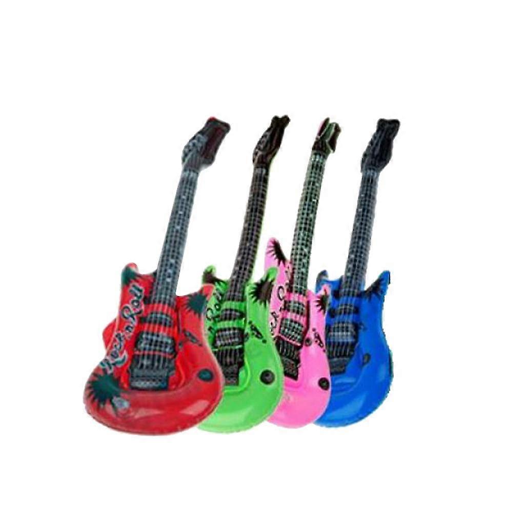 2 Pcs Random Color Inflatable Guitar for Rock N Roll Party Favor for Kids