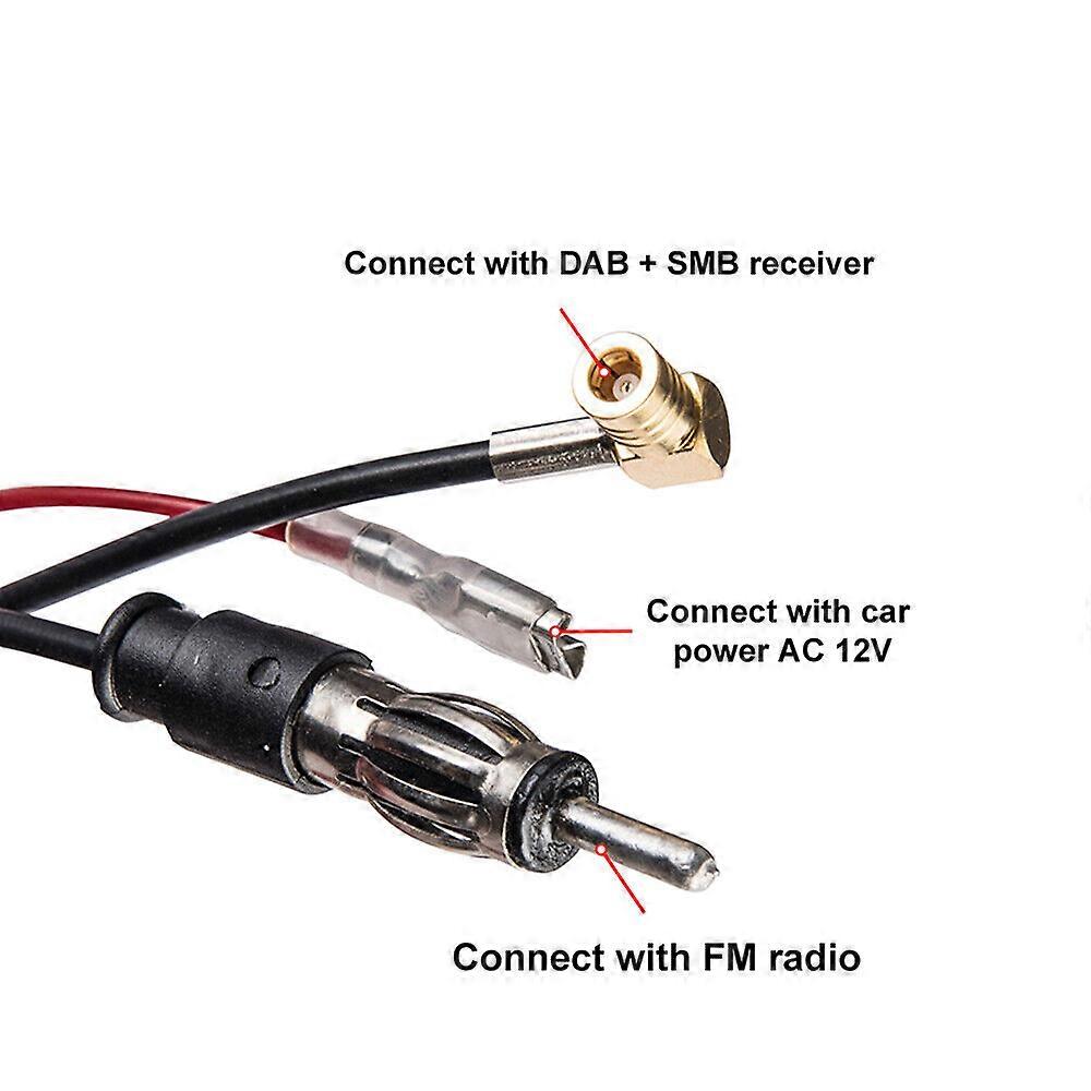 DAB Antenna Car Combo Roof Antenna DAB+ FM AM With Amplifier SMB Din 72 Degrees DAB Antenna Car Combo Roof Antenna DAB+ FM AM With Amplifier SMB Din 72 Degrees