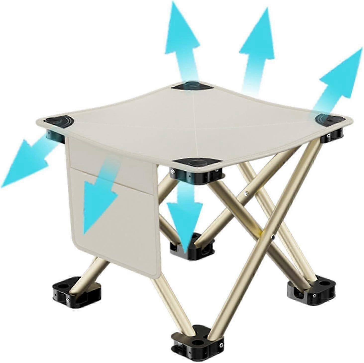 high qualityCamping Stool, Collapsible Camping Stool, Portable Folding Camping Chair, Adjustable Height Folding Camping Stool with Carry Bag