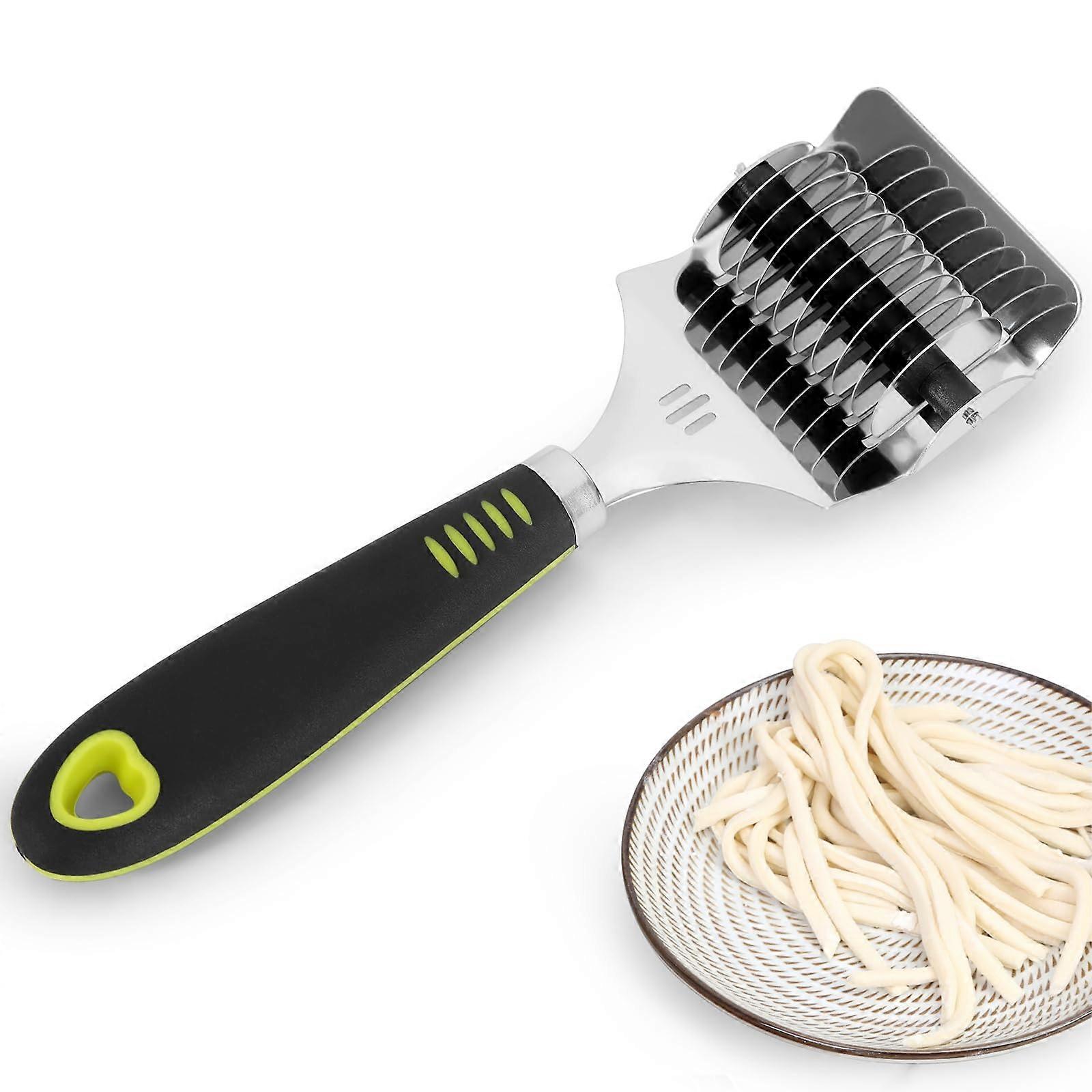 High Grade Stainless Steel Noodle Roller with Non-Slip Handle, Kitchen Cooking Tool for Pasta and Dough Preparation