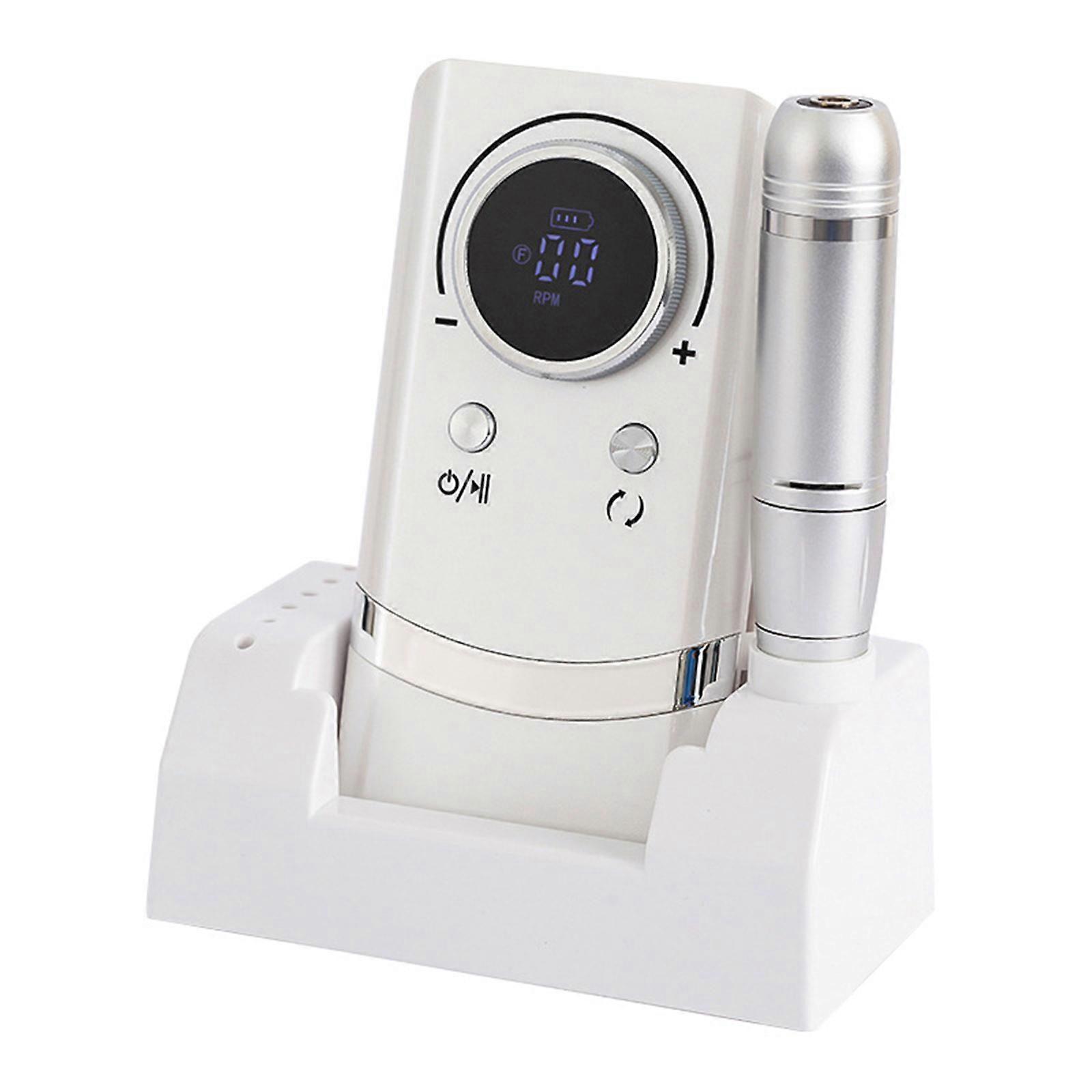 45000rpm Ensemble de perceuse à ongles Machine à percer à ongles électrique Machine à polir les ongles avec forets à ongles Lime à ongles Ensemble de forets à lime à ongles blanc perle