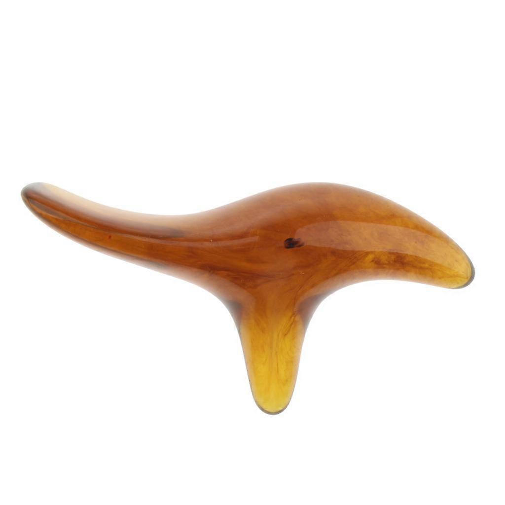 Triangle Shaped Handheld Scraping Acupuncture Foot Massage Stick Tool Amber
