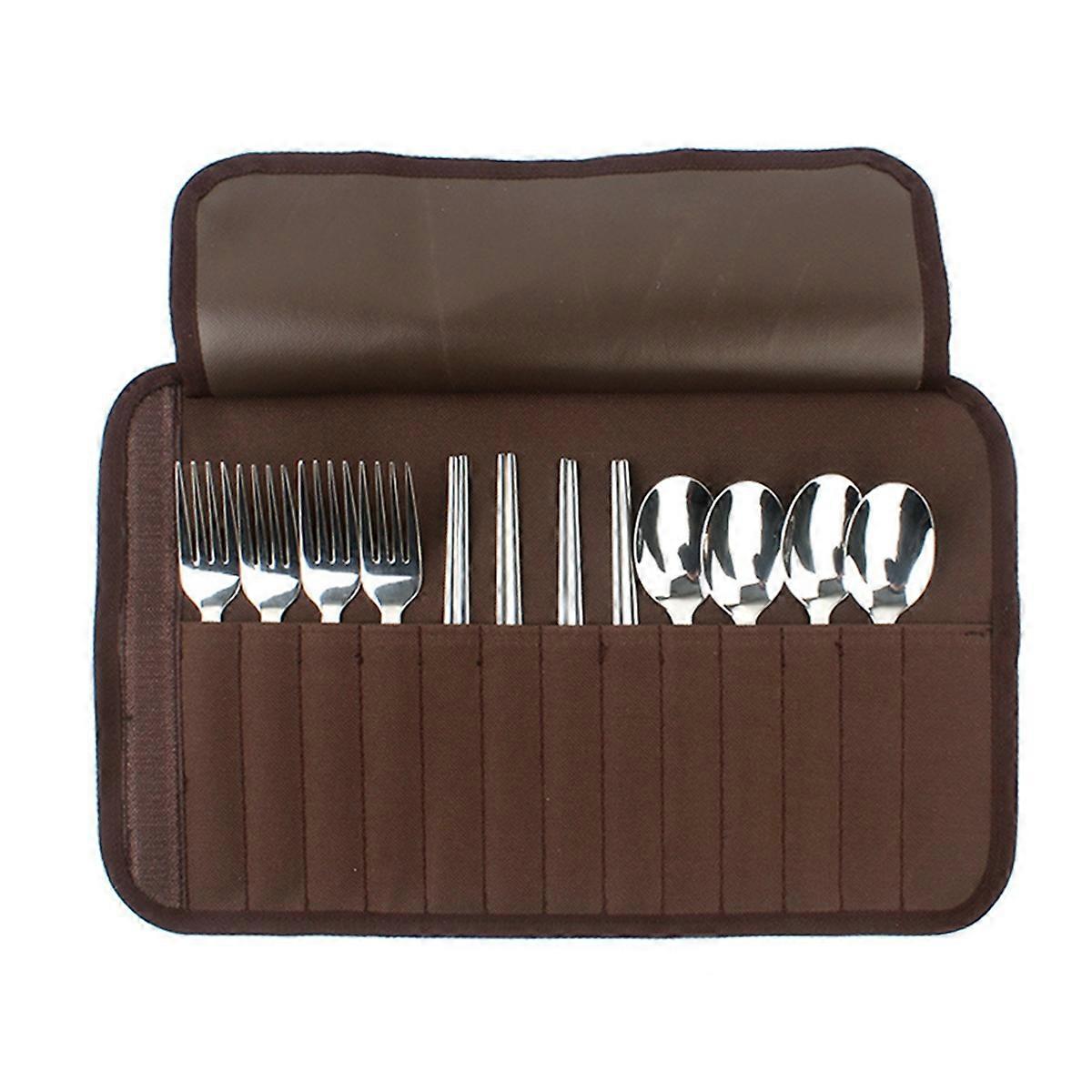 Camping Tableware Storage Bag 4 People Outdoor Fold Tableware Set