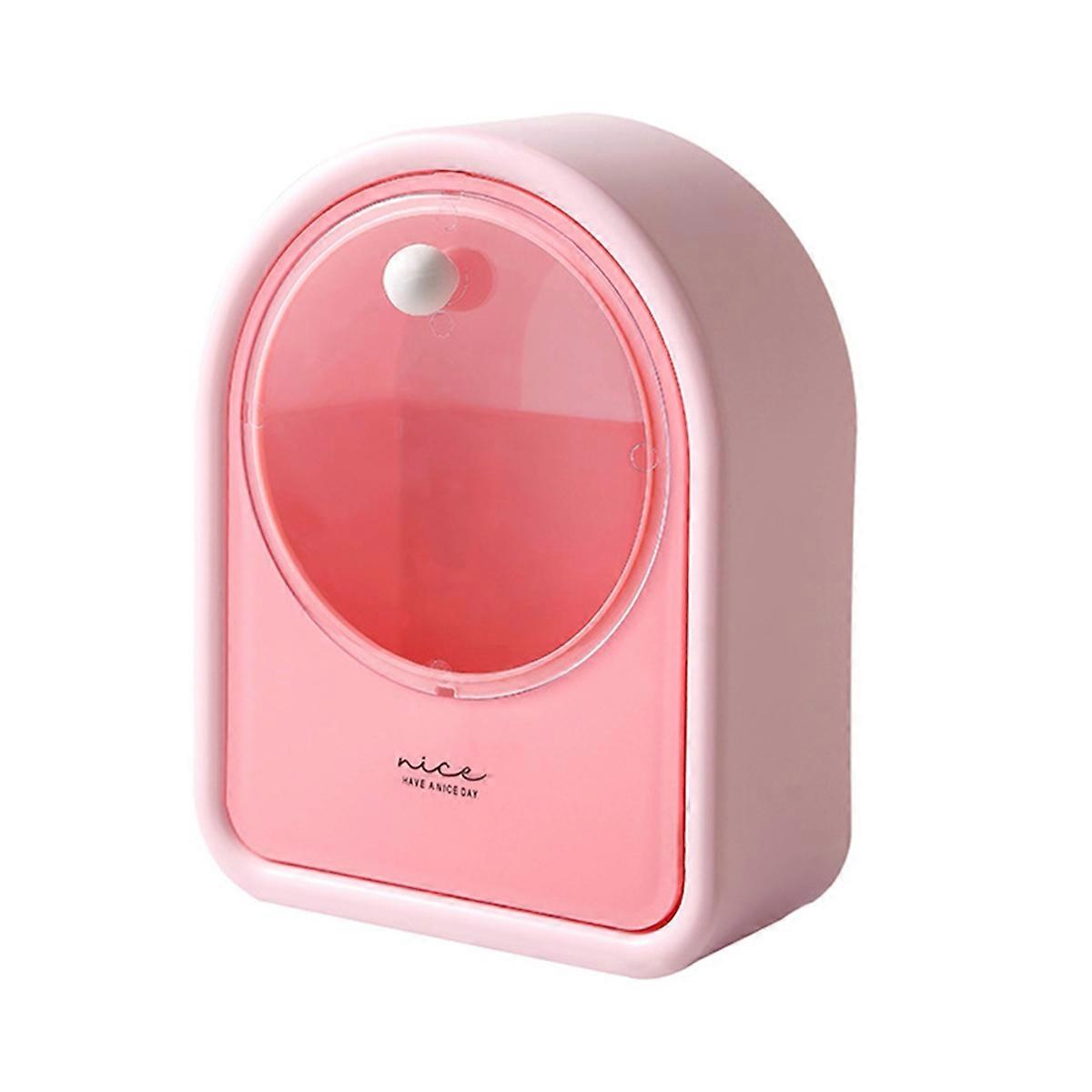 Punch-free Storage Box Wall-mounted Organizer Pink