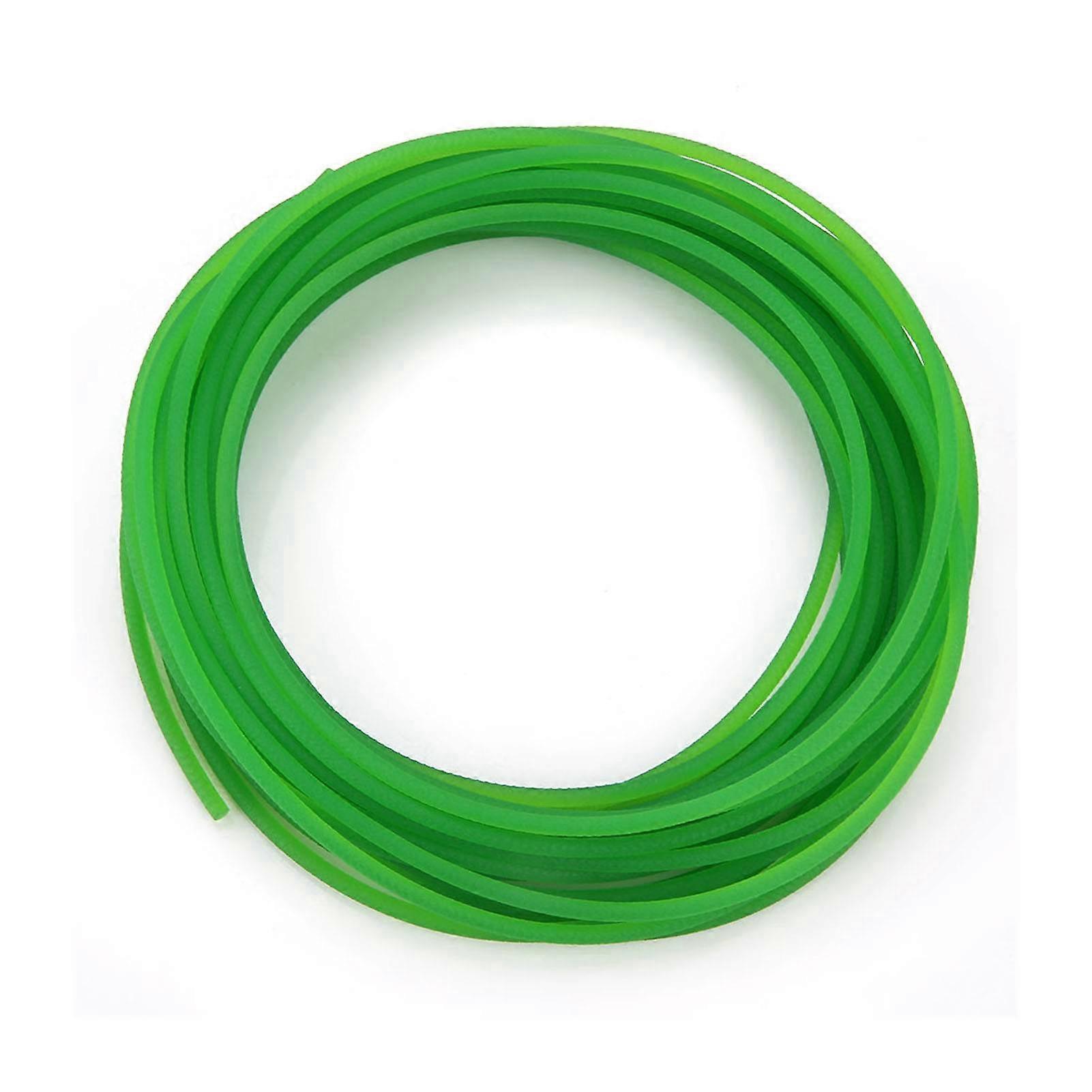 Green Rough Surface PU Polyurethane Round Belt for Transmission (6mm x 10m)