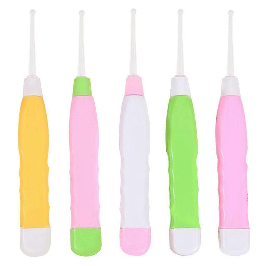 Cartoon LED Light Ear Pick Cleaner Spoon Flashlight Earwax Removal Tool Set Safe