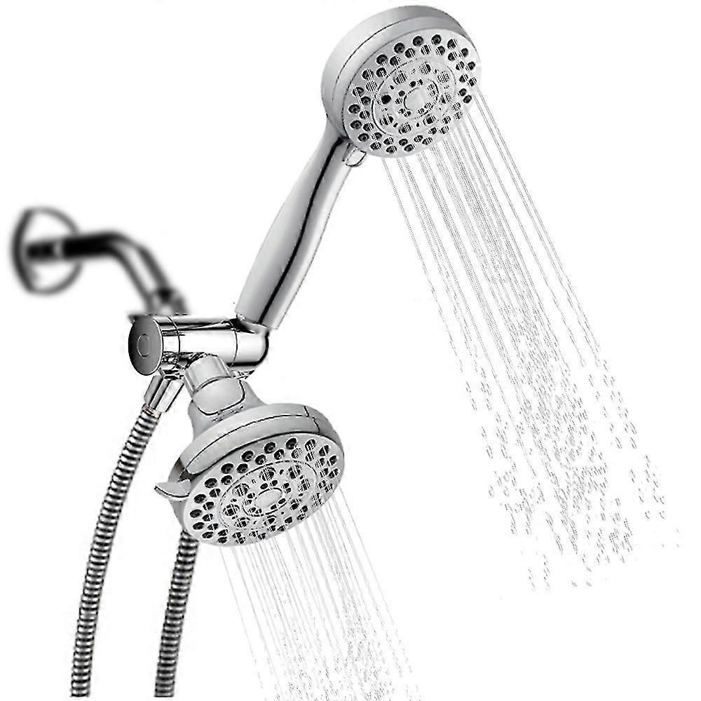 Handheld Shower Head Rain Showerhead Combo 5 Spray Settings High Pressure Shower Head With 3-Way Wat