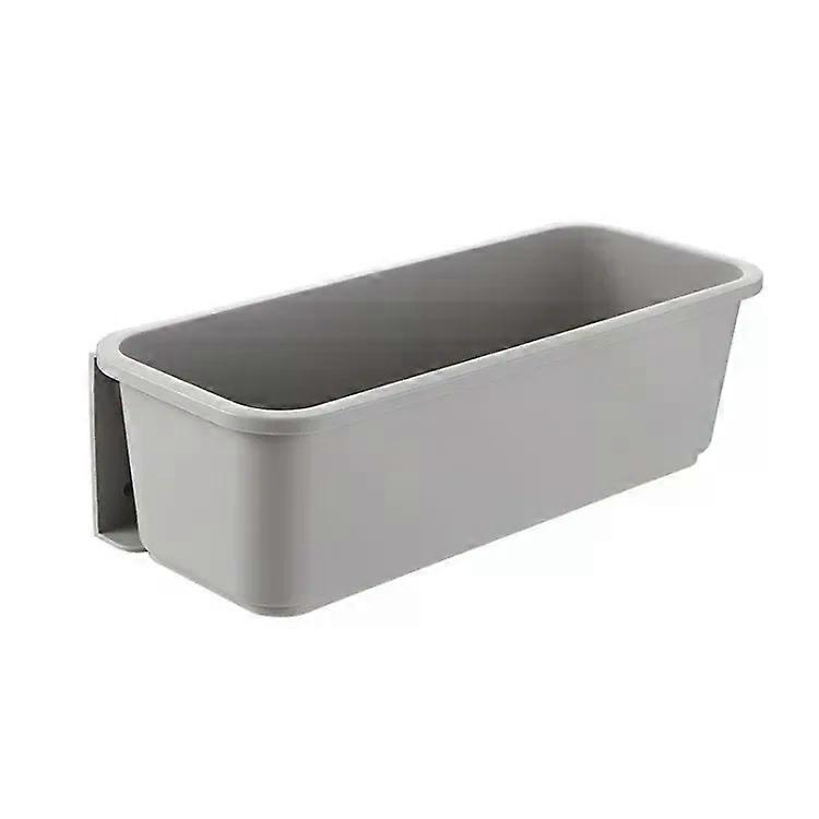 Wall-Mounted Kitchen Spice Rack-Perforation-Free Gray Storage Solution Gray