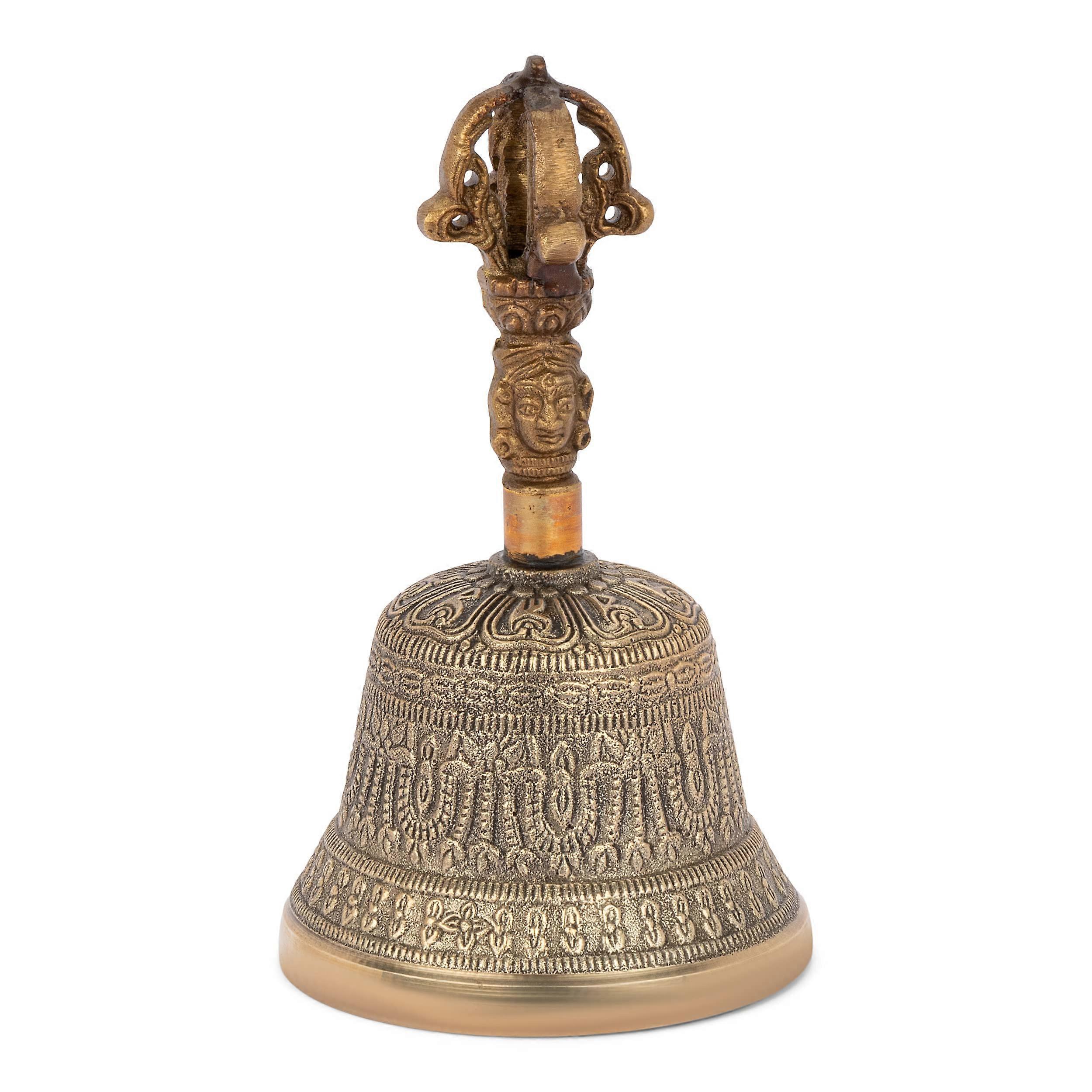 Bell with Dorje Handle Buddhism Ritual Object Meditation Bell 14.5 cm