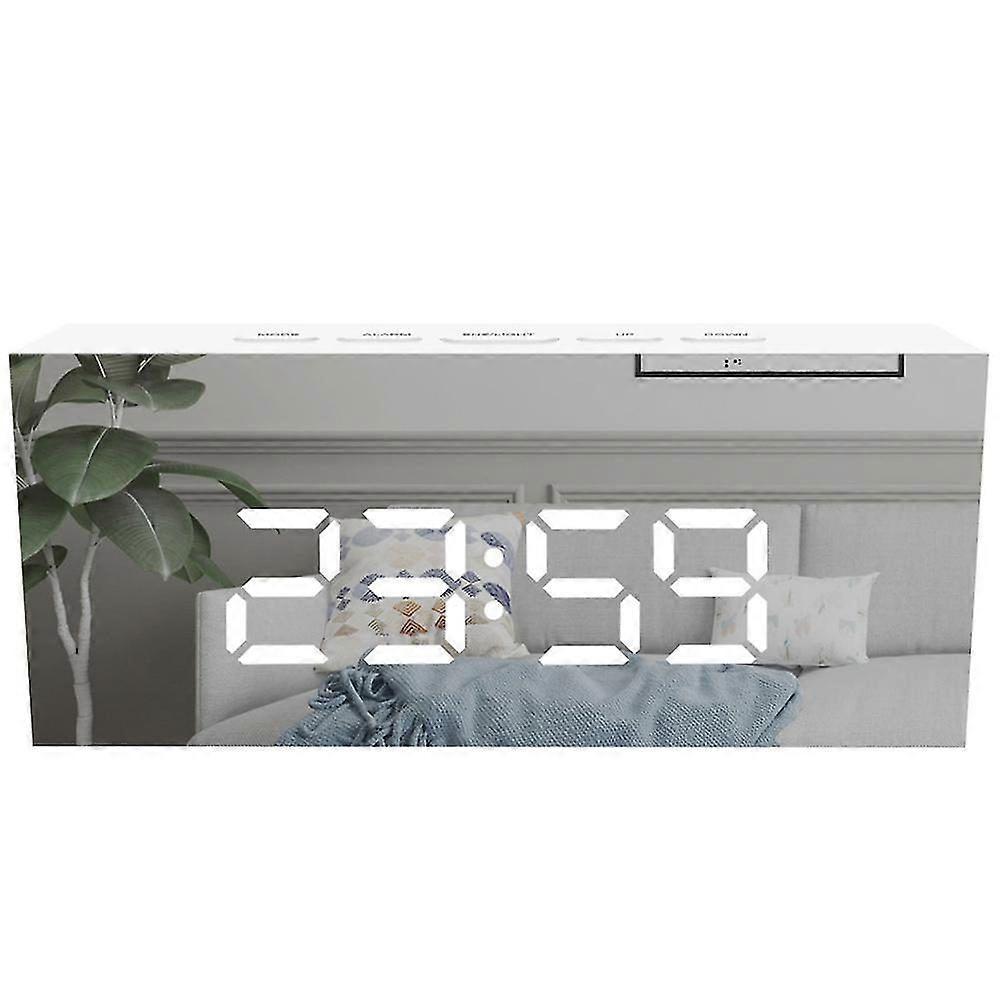 Adjustable Brightness LED Alarm Clock - Easy Set, Compact, Durable, with Nap Function & Versatile Power Options