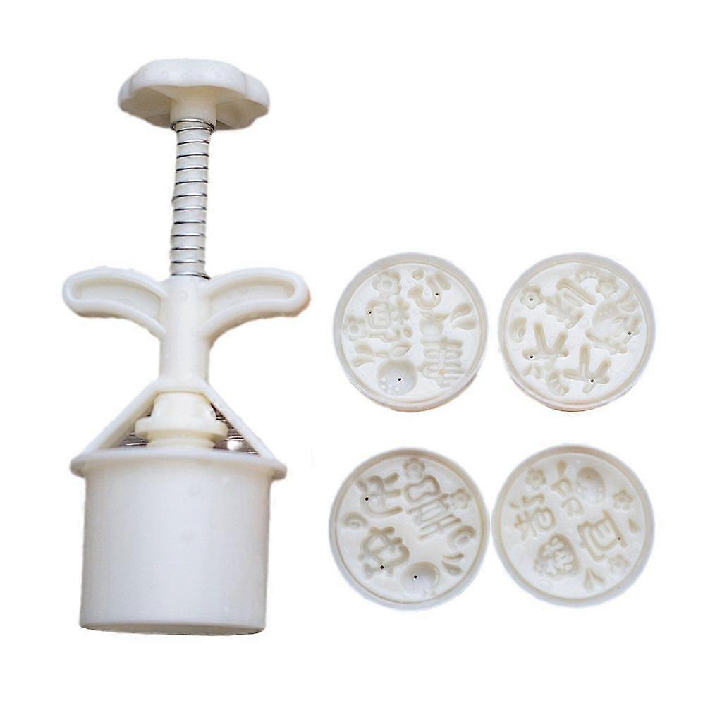 unbrand Kikmon Moon Cake Moule Cookie Tampons Main Pression Mooncake Baking Tool