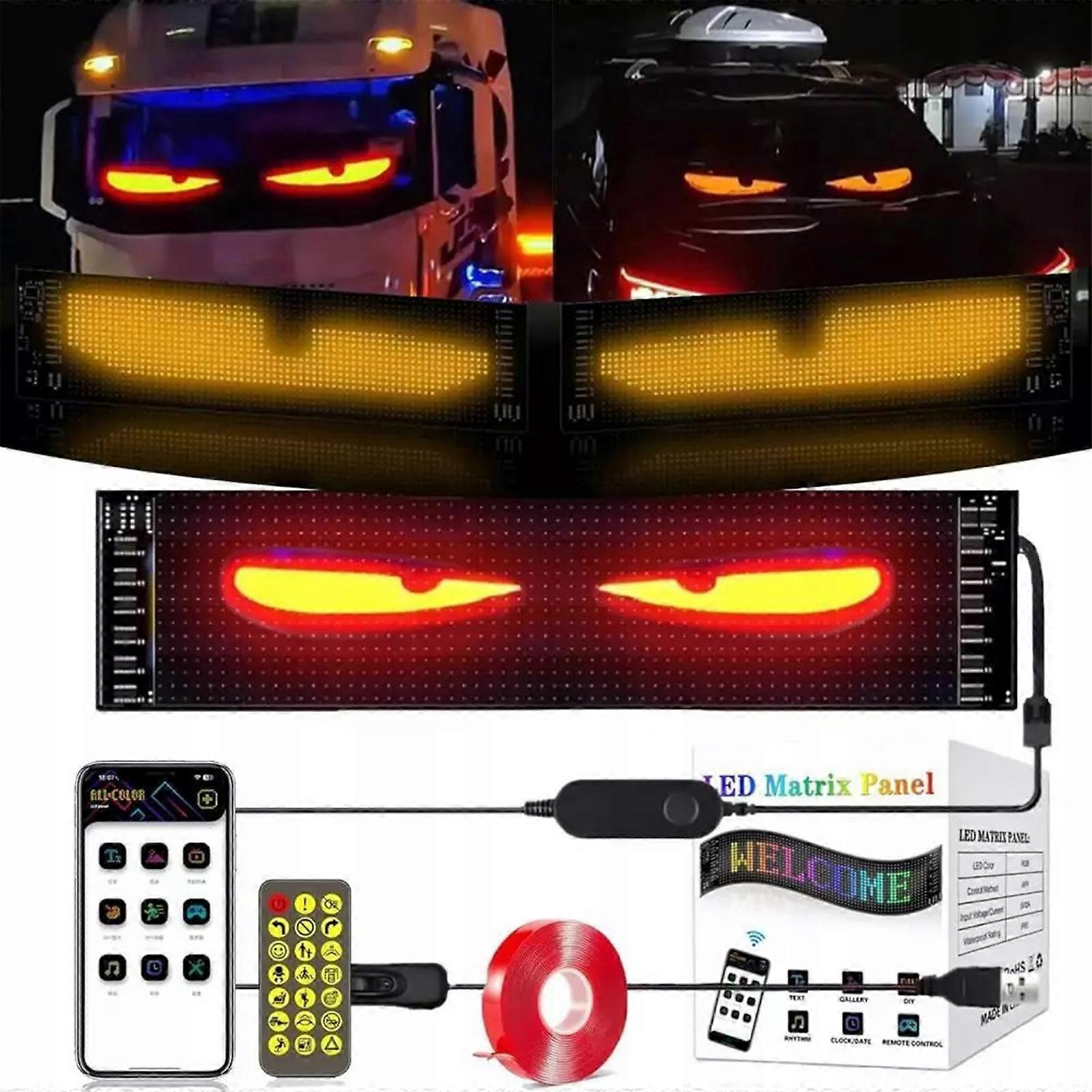Led Smart Colorful Eye Lamp For Cars With Screen