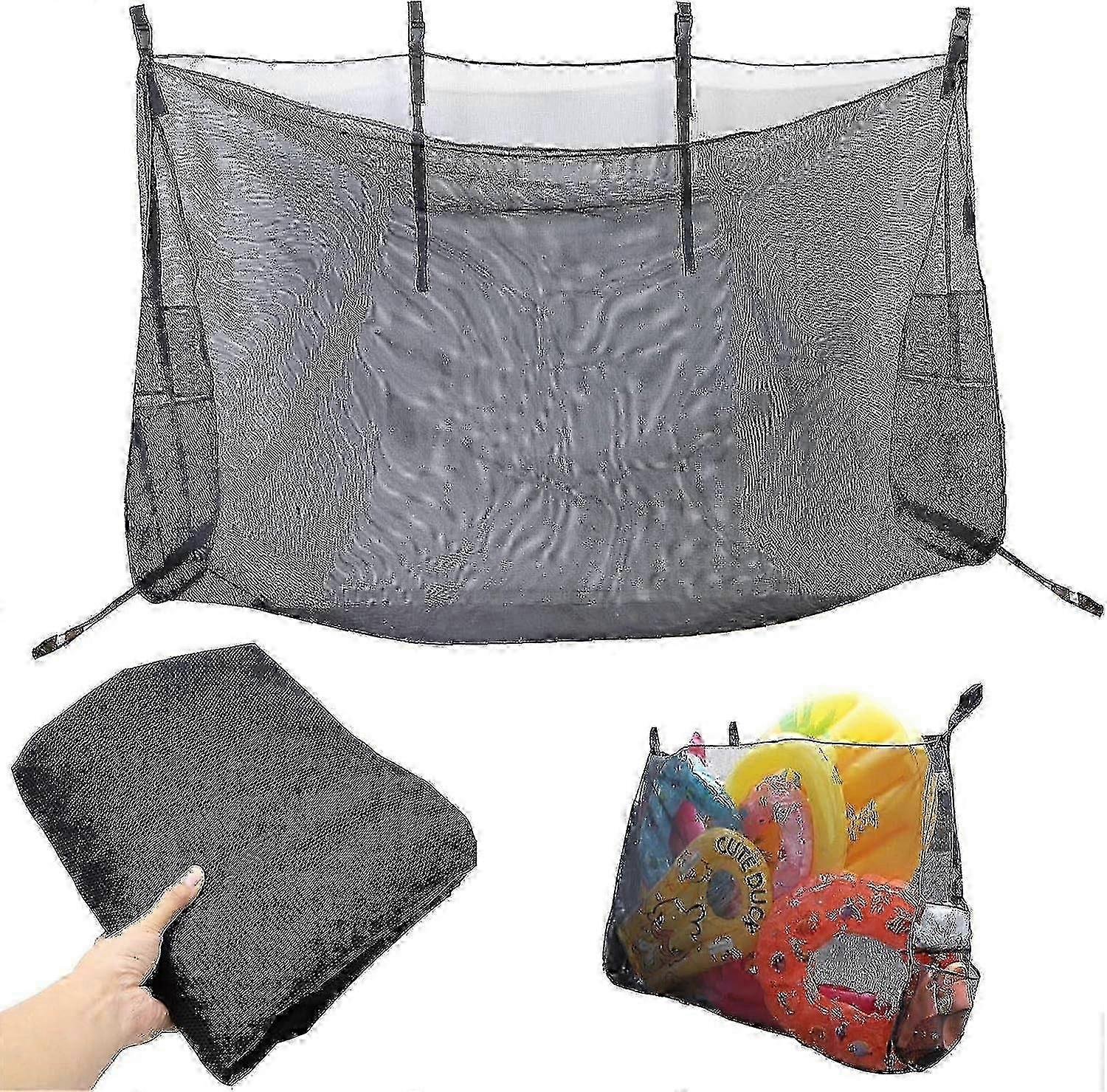Pool Float Net Storage Bag,space-saving Swimming Pool Hanging Storage Bag,foldable Mesh Pool Organiser, Hanging Pool Storage Bag, For Backyard Storage