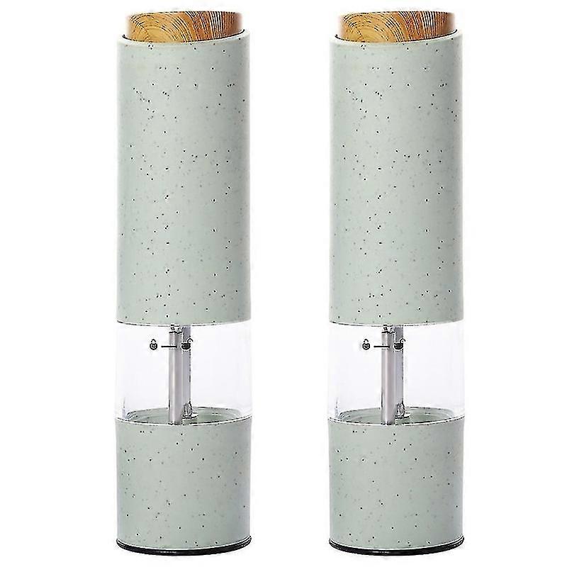 Elektryczny młynek do soli i pieprzu, młynek do pieprzu i soli, regulowana grubość - zielony