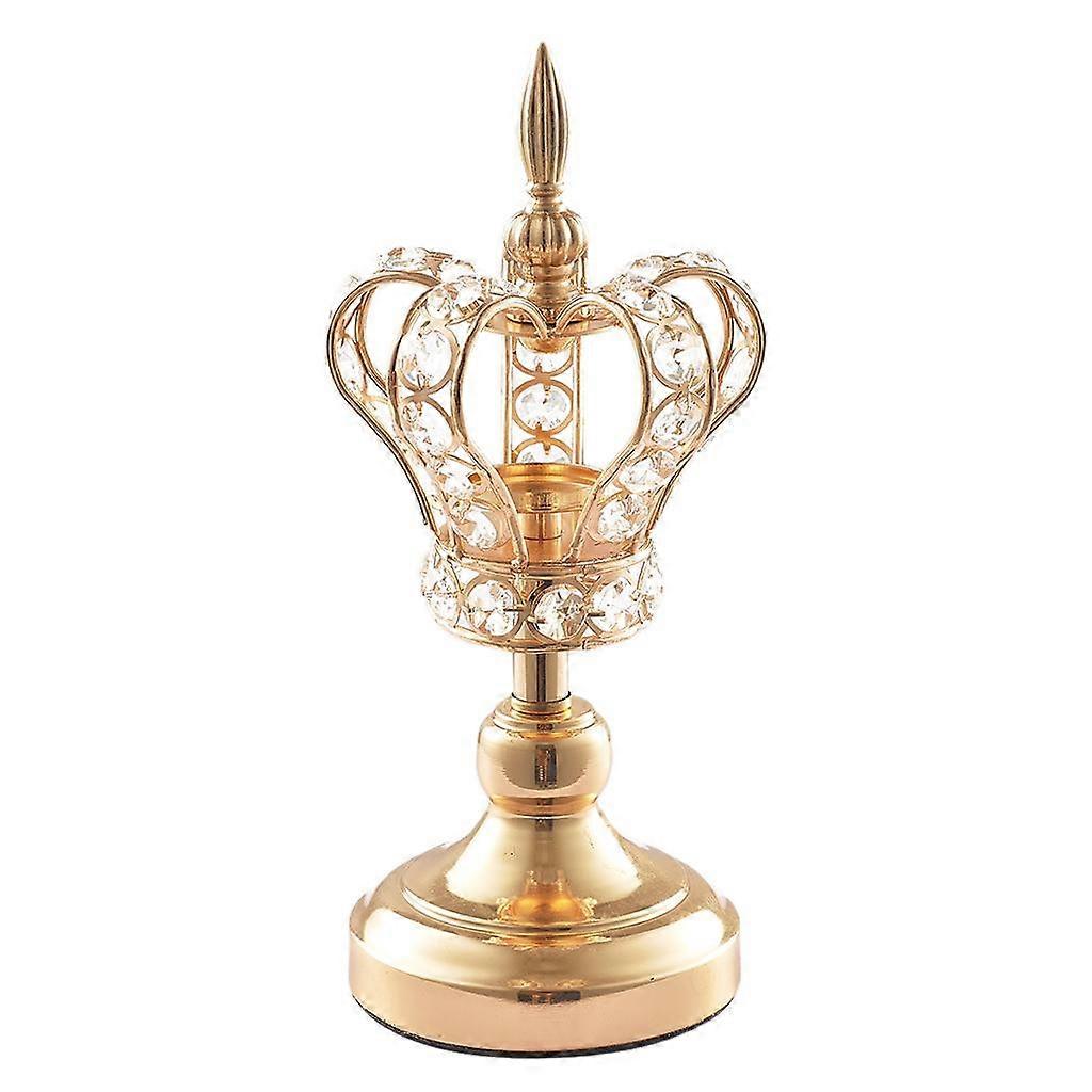 Tea Light Candle Long Stand Candlestick Golden Candelabrum