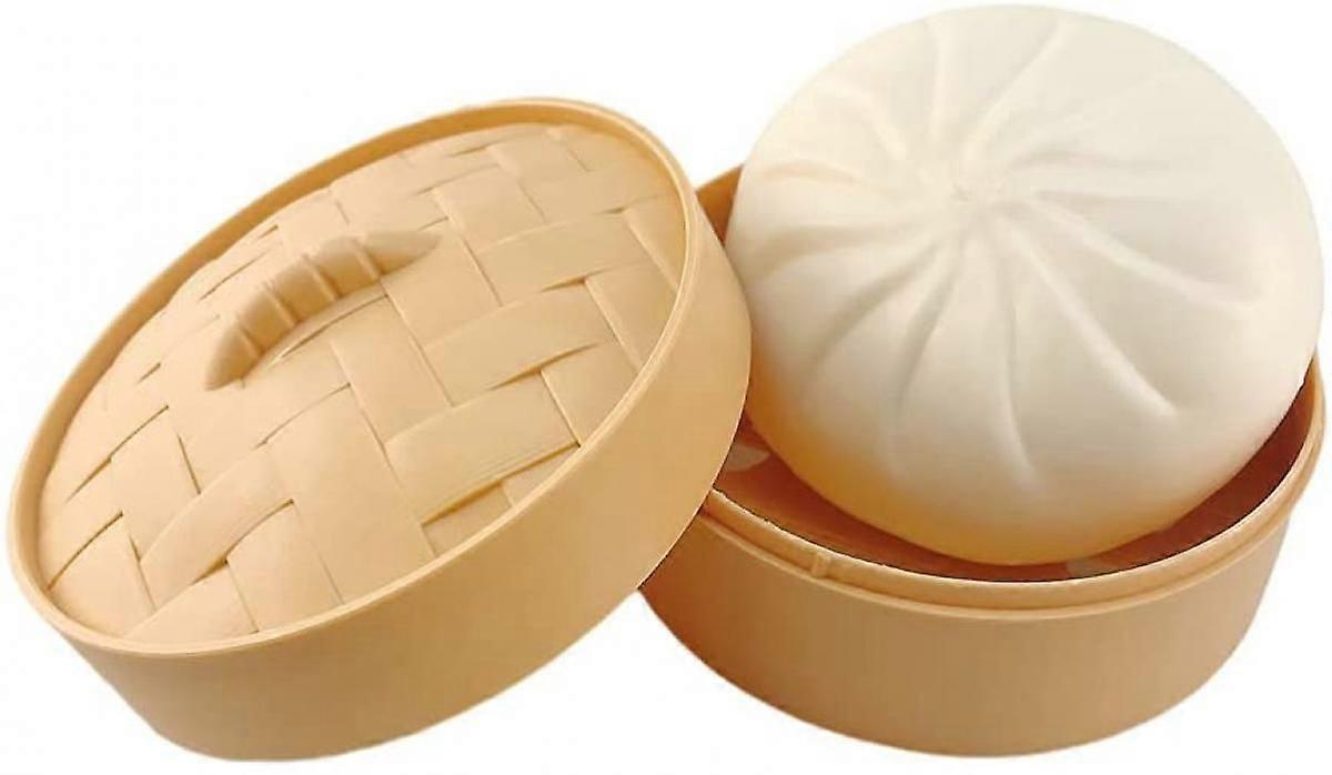 JUSCH Unzip Steamed Stuffed Bun Squeeze Toy,Slow Rising Bun Squishies Simulation Decompression Toy,for Kids and Adults