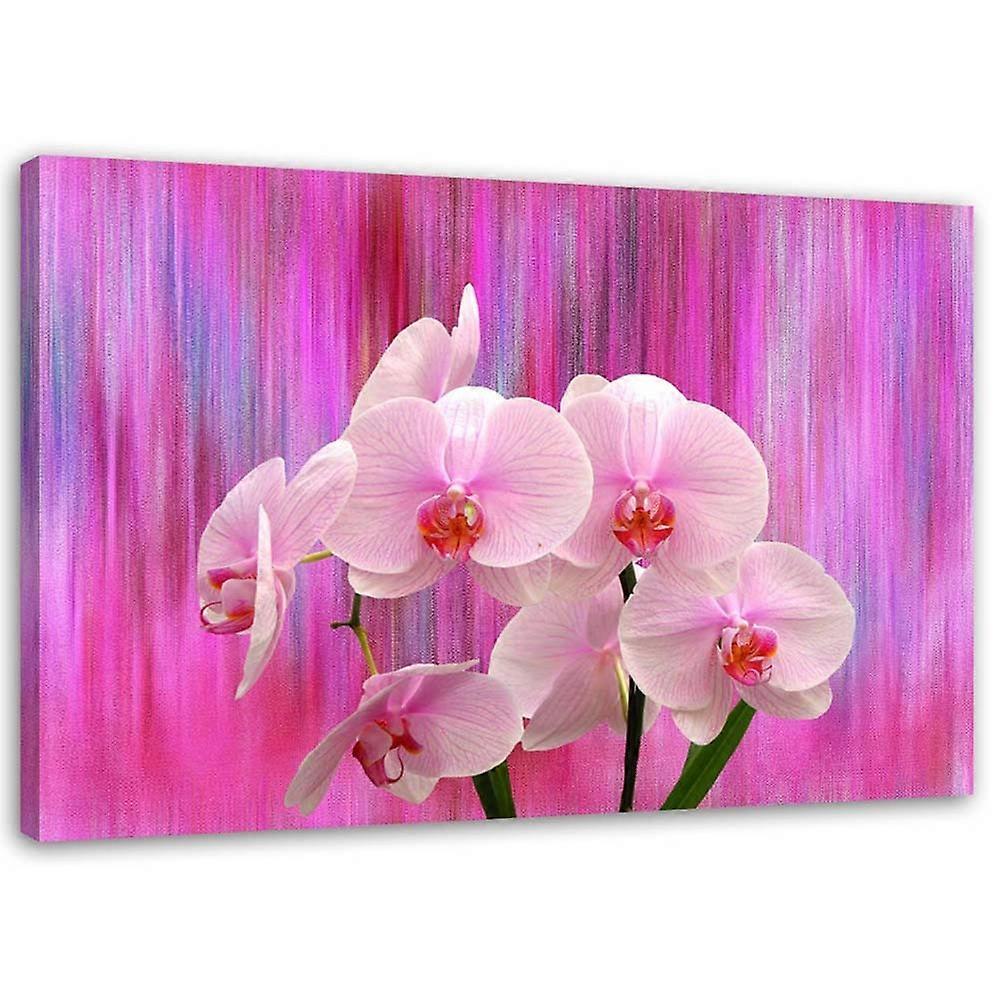 Impression sur toile, Orchidées en violet et rose - 90x60
