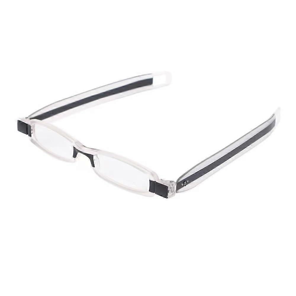 1 Pack Upgraded Version 360 Degree Rotating Reading Glasses Ultra Mini Folding Slim Glasses for Elderly Grandma (Size : 150, Color : Black)