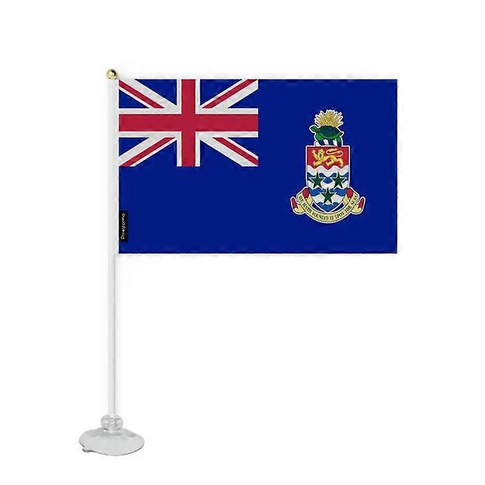Flag - Mini Suction Cup Flag - Cayman Islands - 20 x 30 cm - Polyester - Double-Sided Print