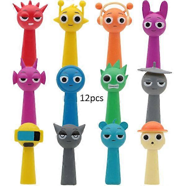 12 חבילות Sprunki חברים דמויות פעולה סדרת צעצועים משחק אנימה דמויות PVC 12 יחידות