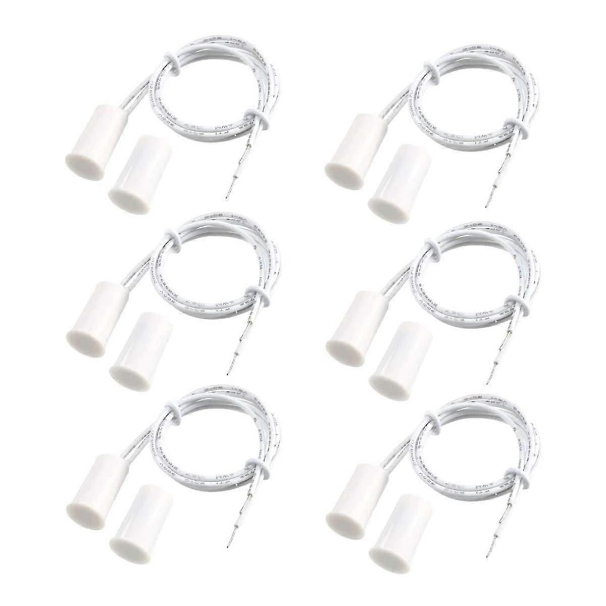 RC-33 NC Recessed Wired Security Window Door Contact Sensor (6 Sets)