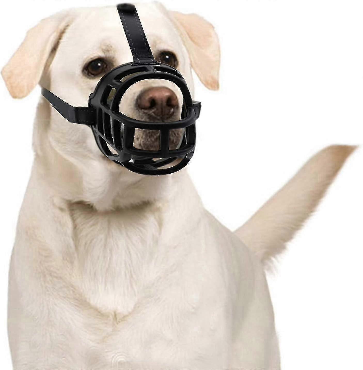 Dog Muzzle, Soft Silicone Muzzle For Dogs, Adjustable Nylon Buckle, Training Muzzle Prevents Barking, Biting And Chewing.