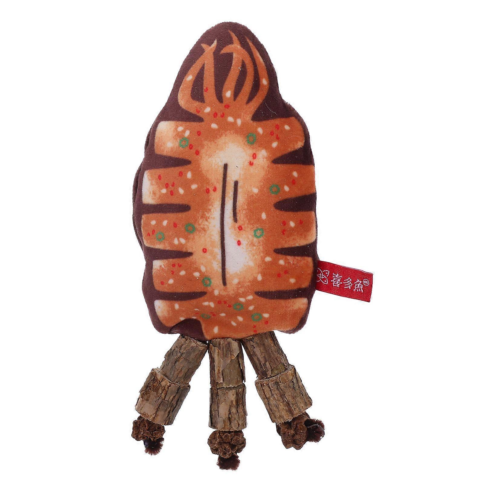 Stuffed Squid Cat Toy with Silvervine Funny Fish Shaped Interactive Kitten Toy Plush Cat Teething and Chewing Toy for Cat Lovers