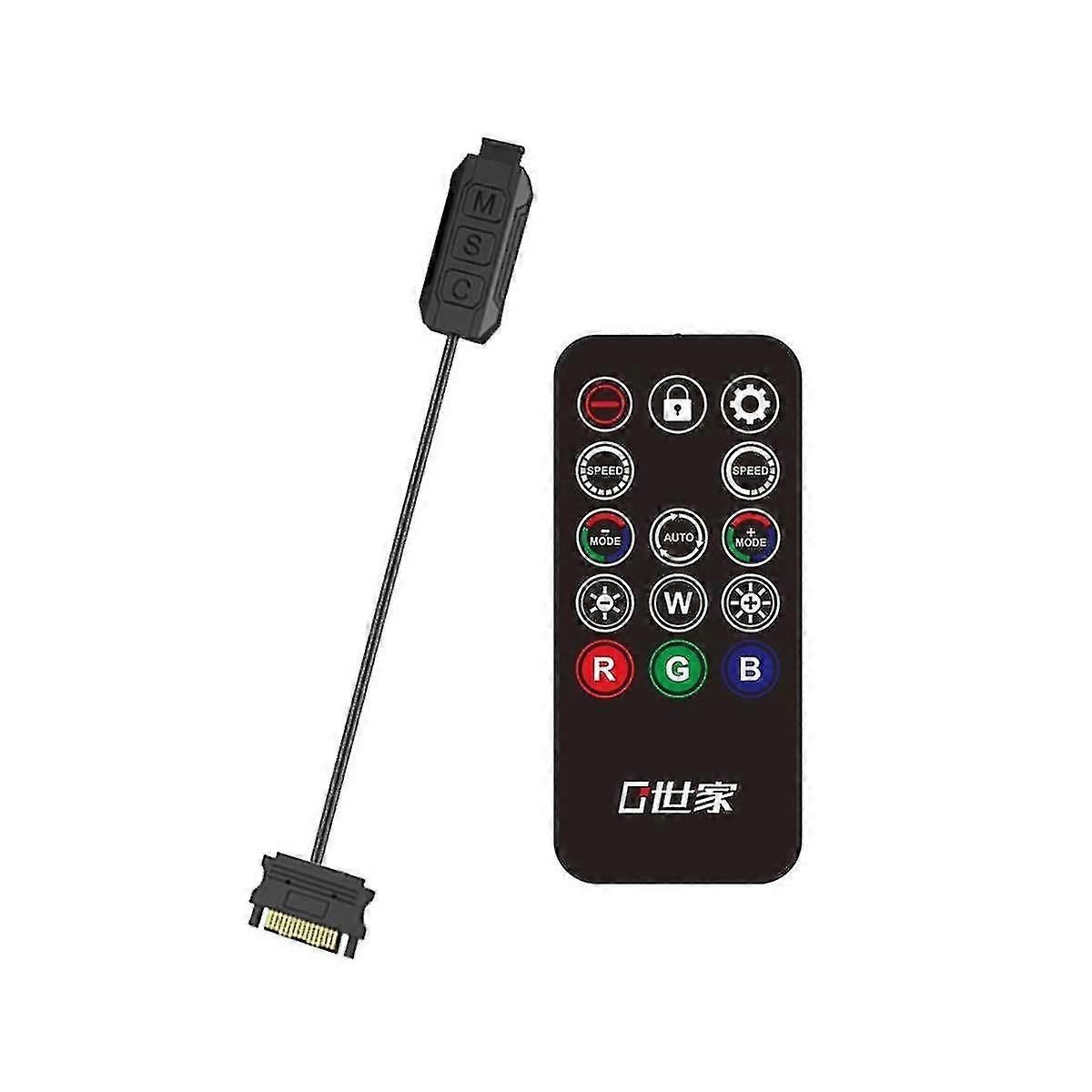 Lc-s50 Argb 5v 3pin To Sata Power Supply Motherboard Synchronization Interface Light Controller For