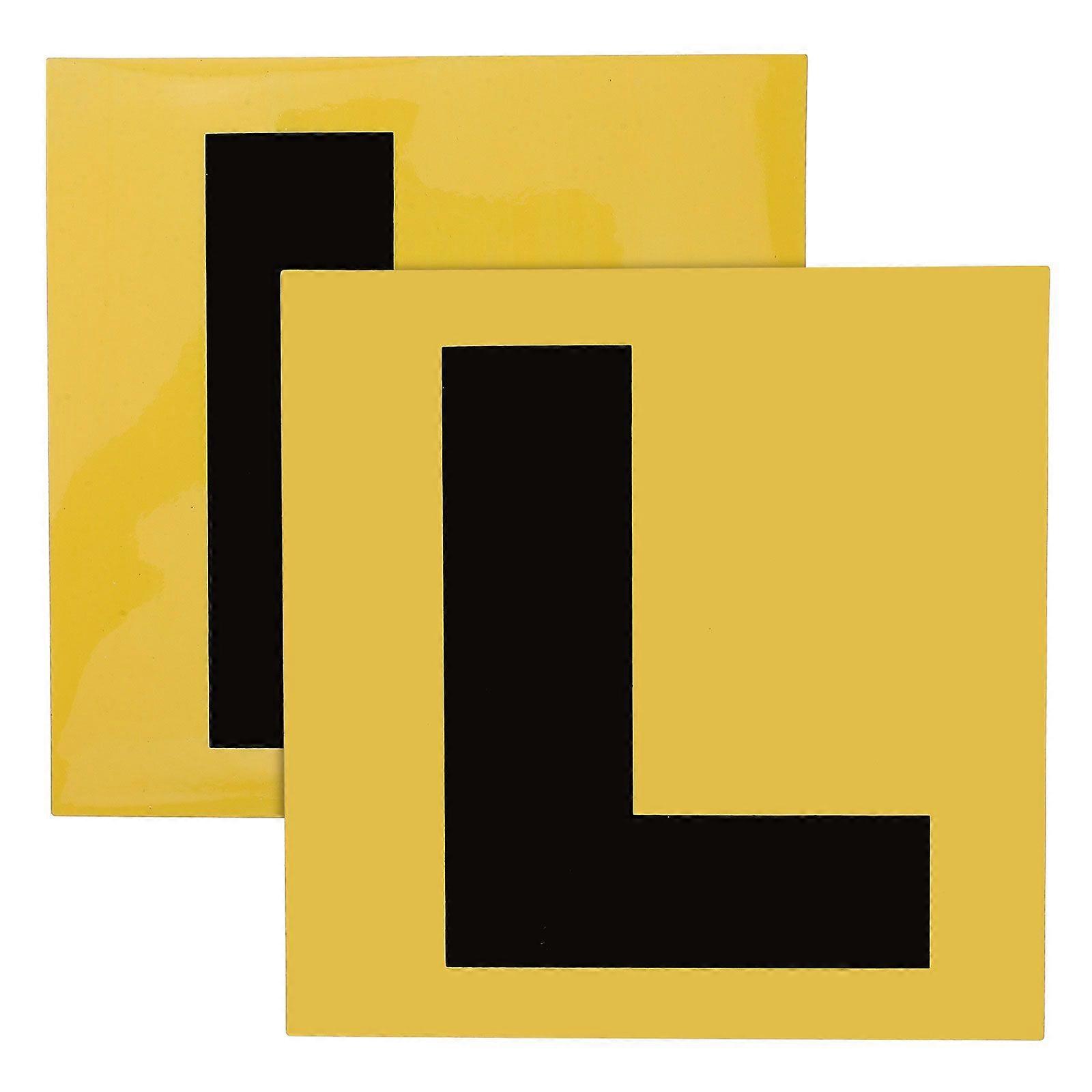 2pcs L Plate Stickers New Driver Car Stickers Removable Magnetic Decals for Car Learners