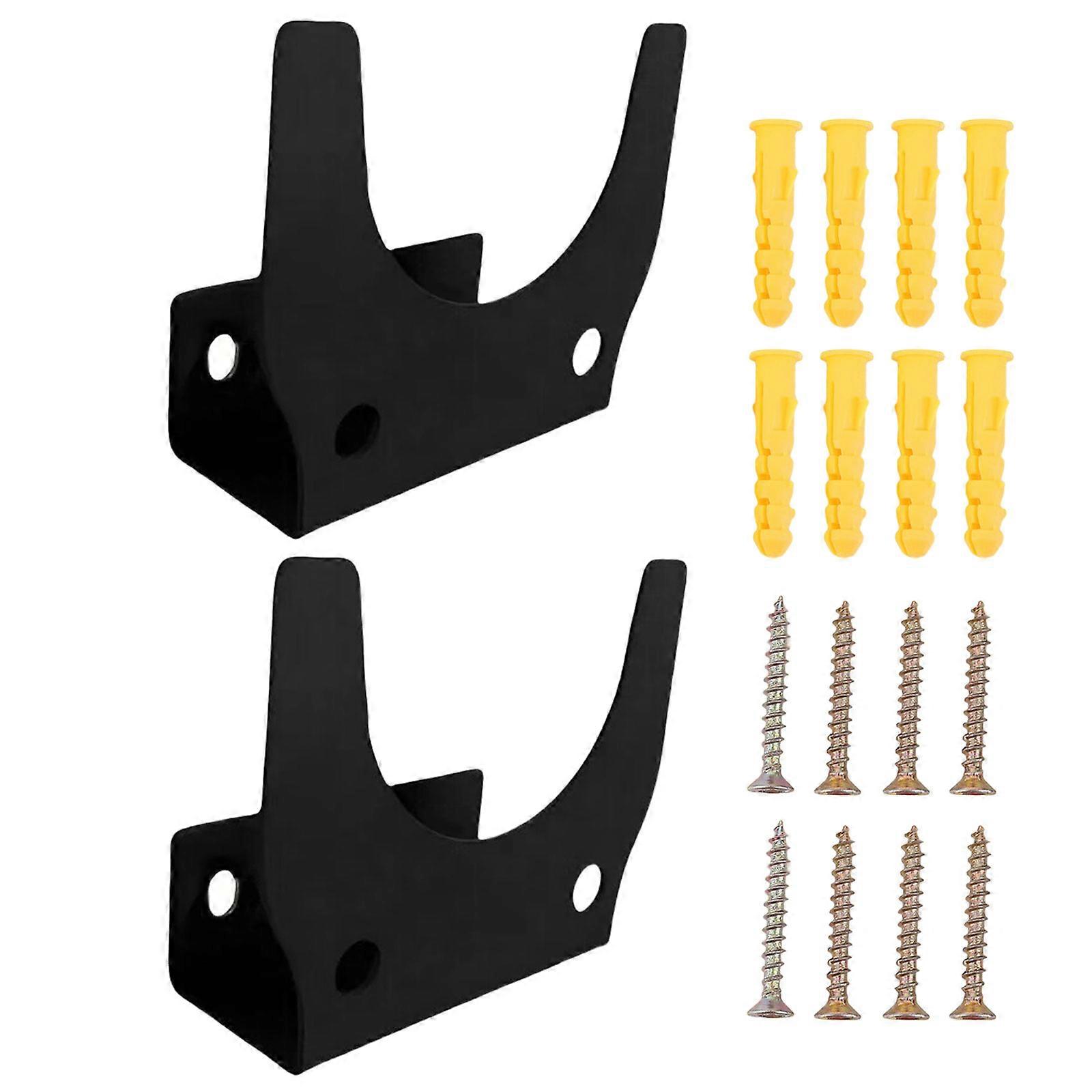 Wall Mounted Metal Brackets For Securing Angle Grinders Includes Mounting Screws And Cable Organizers For Tool Storage