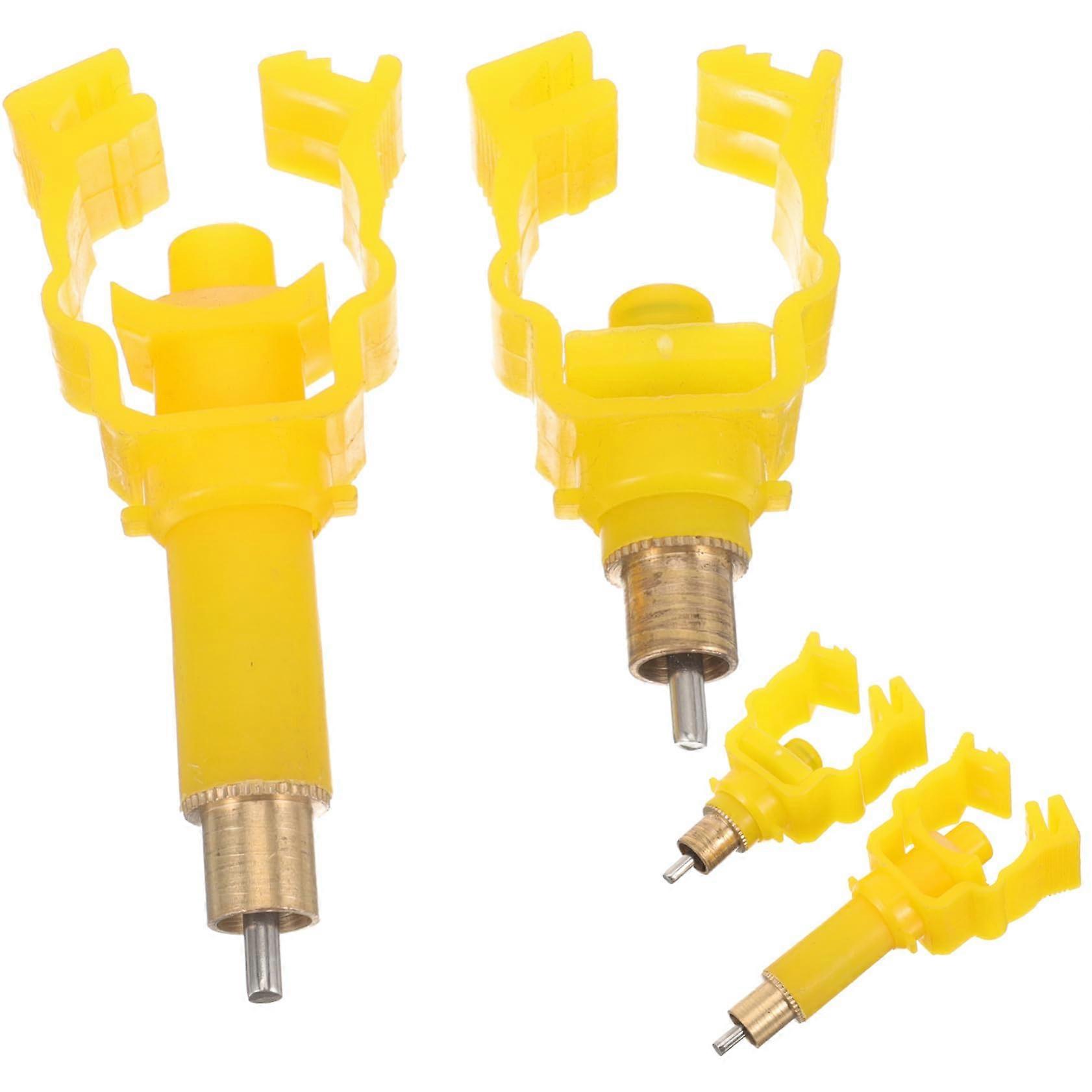 Robust Stainless Steel Waterer Nozzles 2 Pairs Automatic for Drinking Metal Feeder Nozzles for