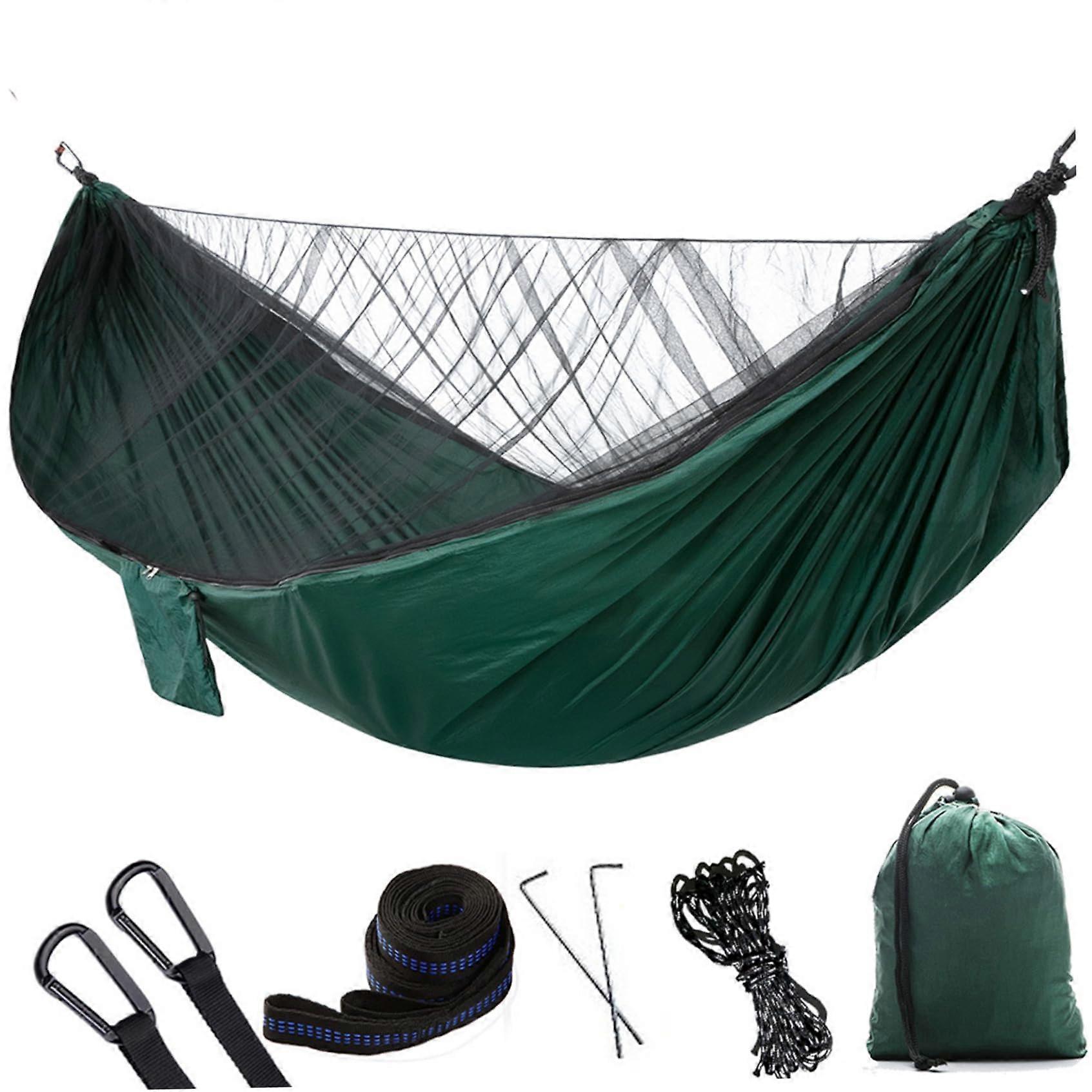 Double Hammock Tent with AntiSting Mesh Storage Bag Green