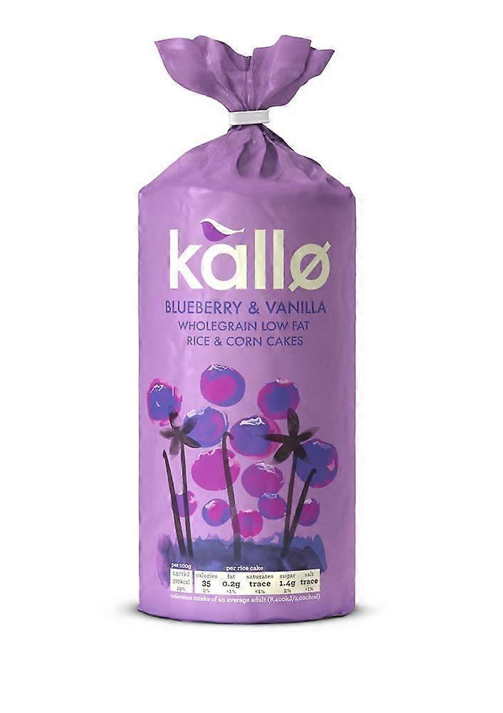Kallo Blueberry & Βανίλια Κέικ Ρυζιού & Καλαμποκιού Ολικής Άλεσης 131g