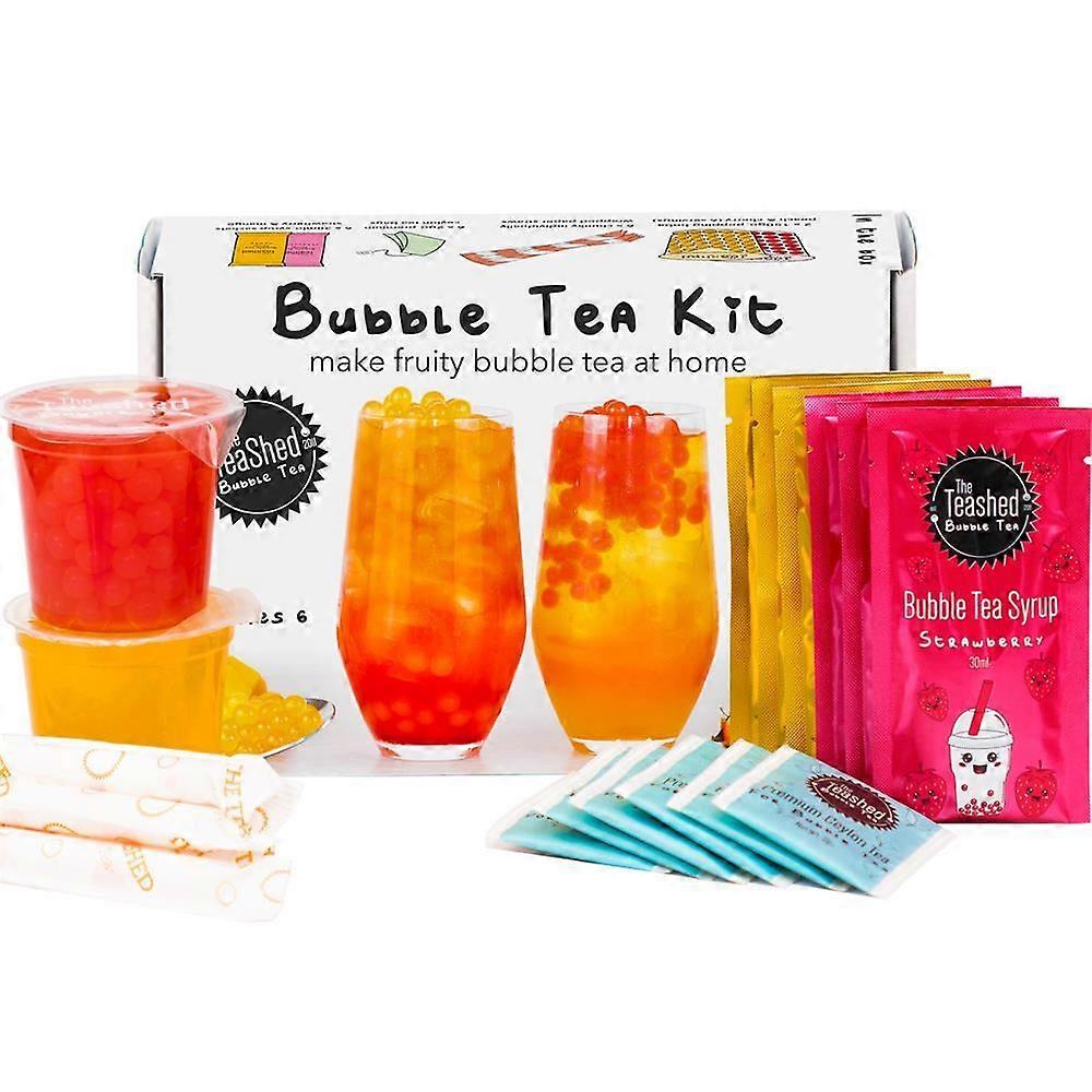 TeaShed 6 Servering Frugt Bubble Tea Kit Gaveæske 720g
