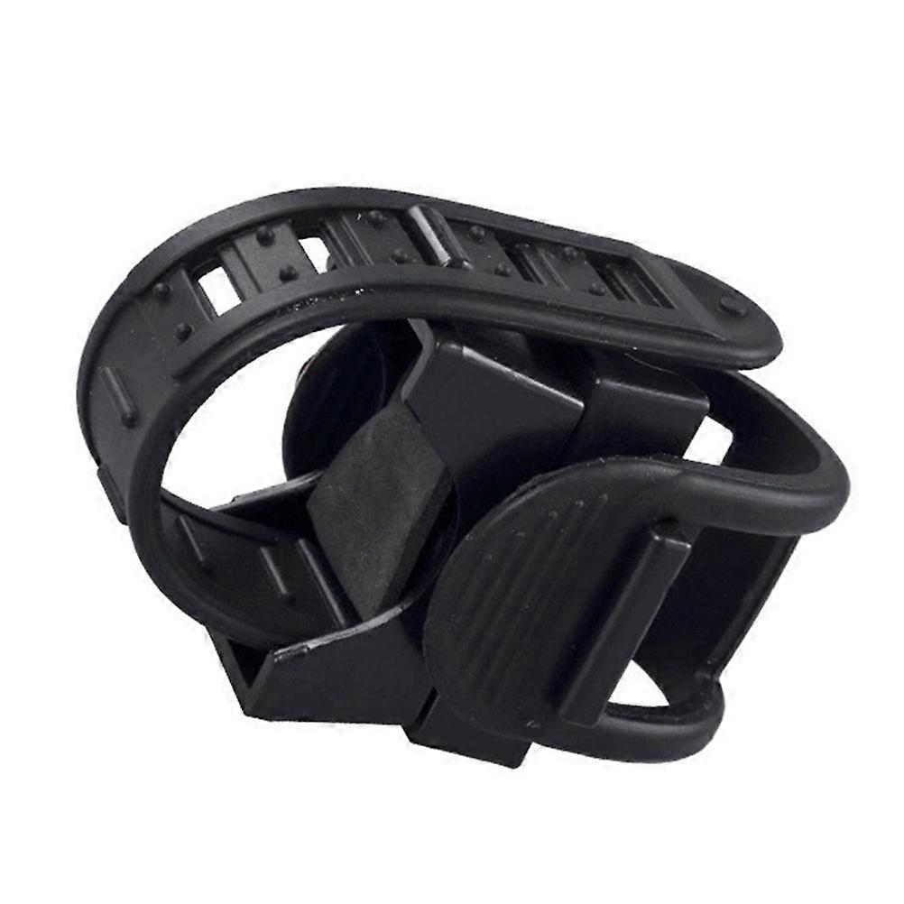 Adjustable Bike Handlebar Flashlight Mount Clamp with Protective Pad for Bicycle Lights – Universal Rotational Plastic Holder for Night Riding