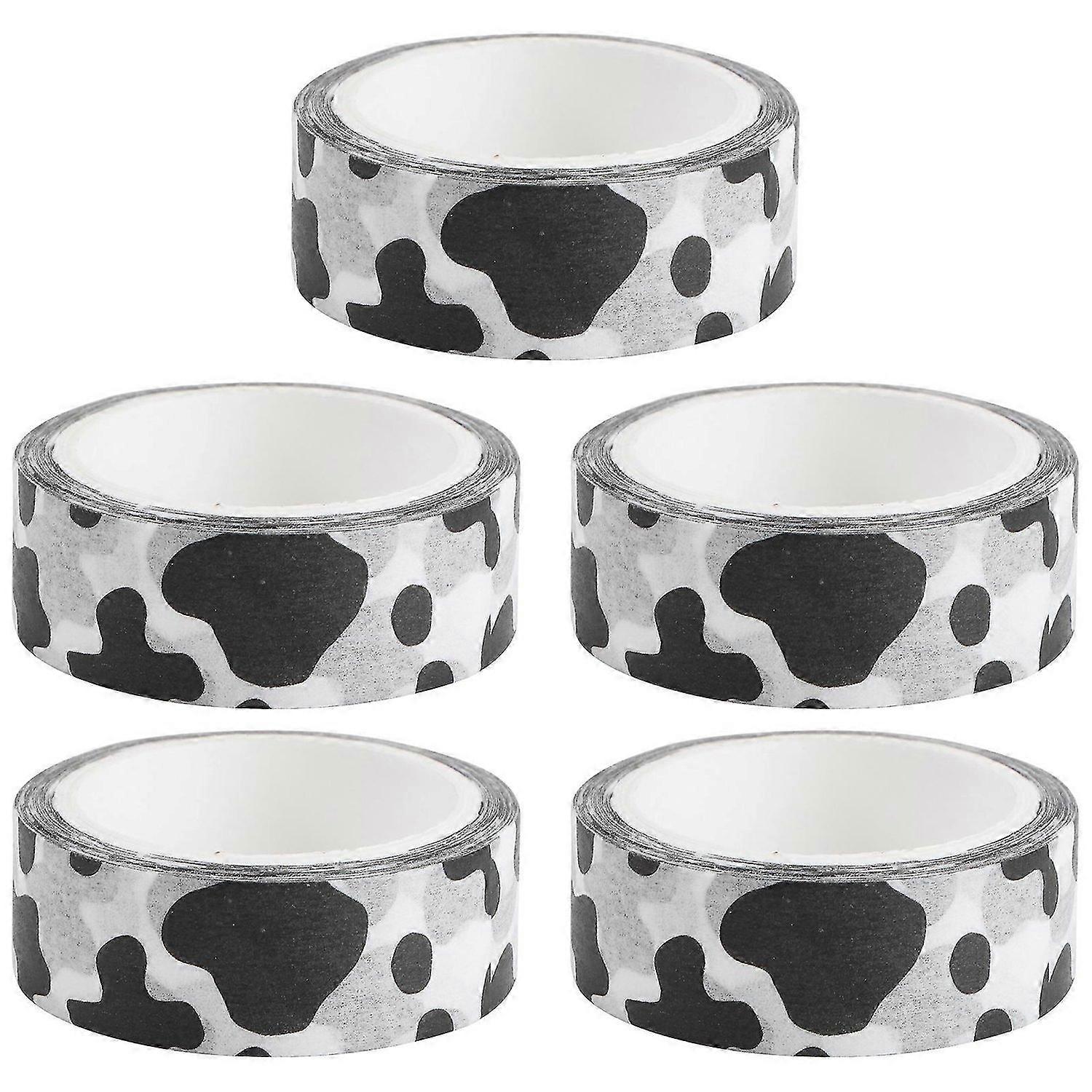 5Pcs DIY Scrapbooking Tapes Adhesive Plaster Decorative Tapes Black White Random Style