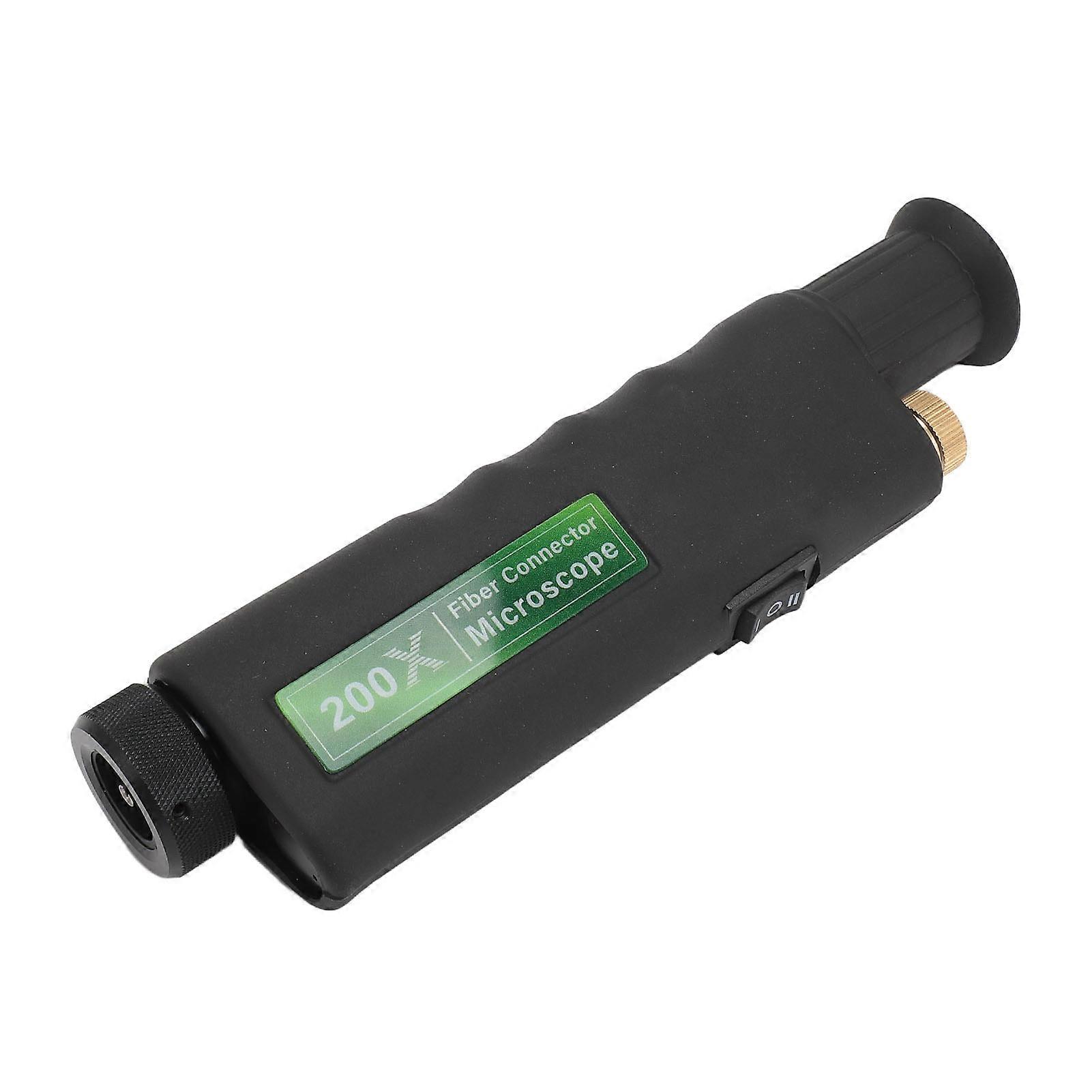 Fiber Optic Microscope 200X 400X Magnifying Cable End Inspection Connector Handheld Tool 