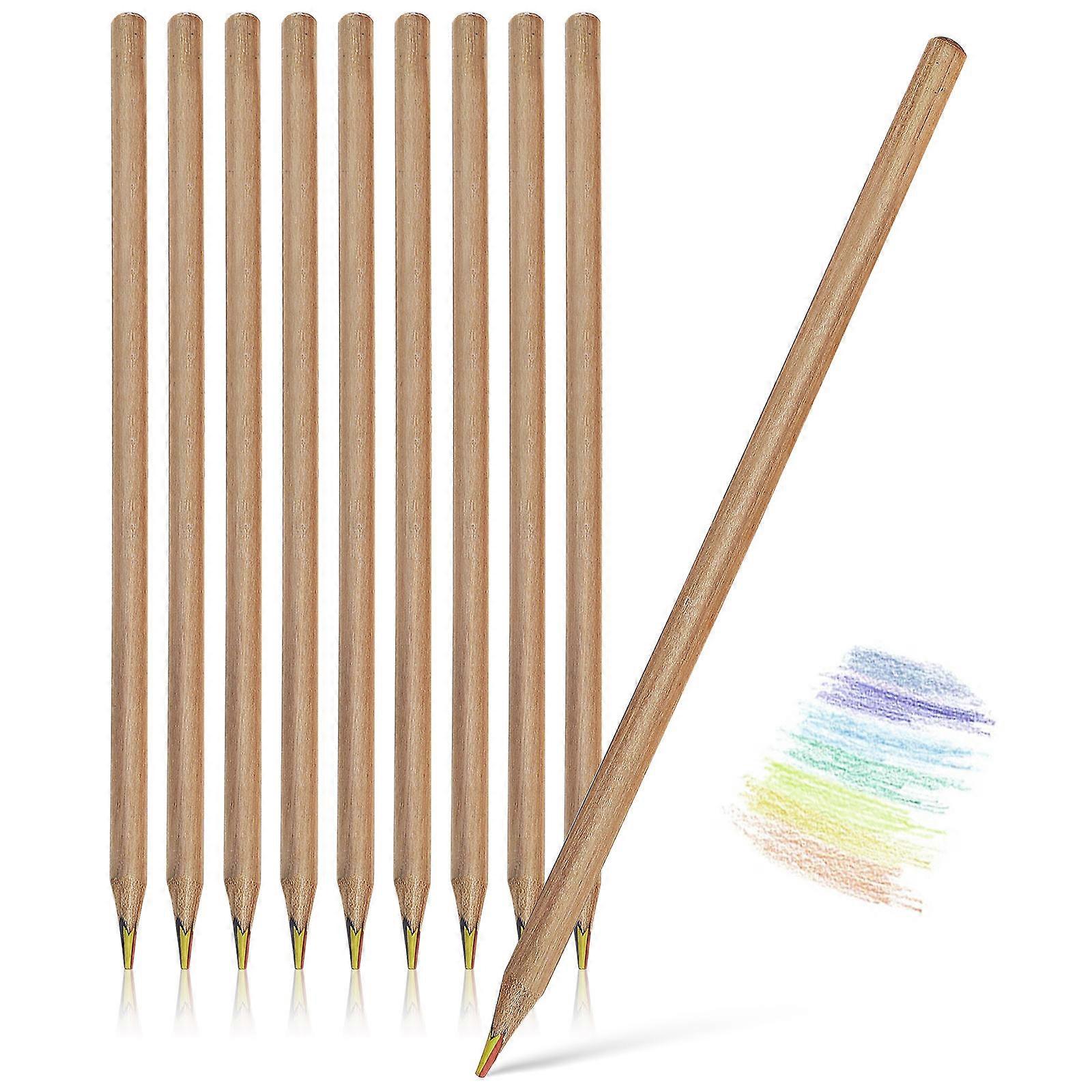 10 Pcs Rainbow Colorful Pencils for Sketching Drawing Classroom School Coffee Timber Color