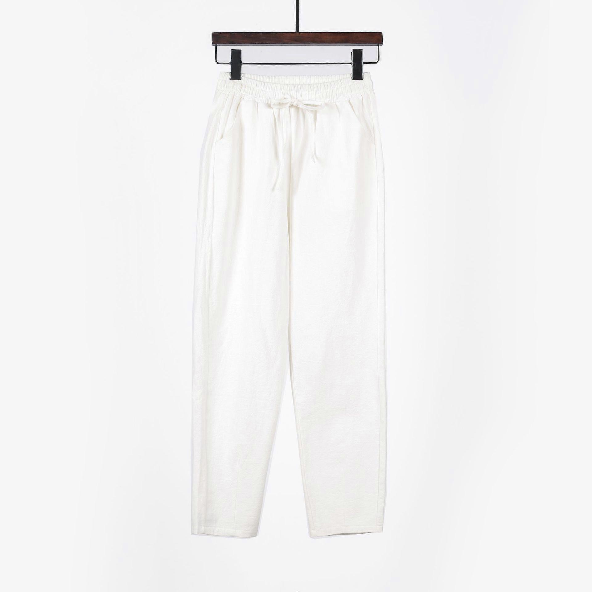 Casual Pants Spring Summer and Autumn Loose High Waist Straight Versatile Nine-point Harlan Pants