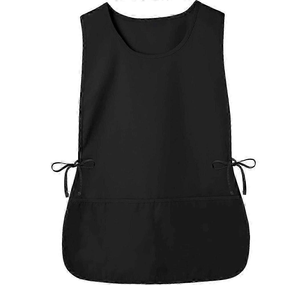 Heavy Duty Unisex Švec Zástěra, Plus Size Chef Smock Kuchyňské pracovní oděvy - Černá