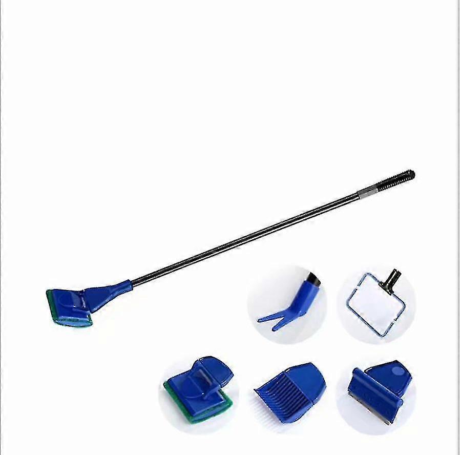 5-in-1 Aquarium Cleaning Kit with Rake, Scraper, Fork & Sponge Brush