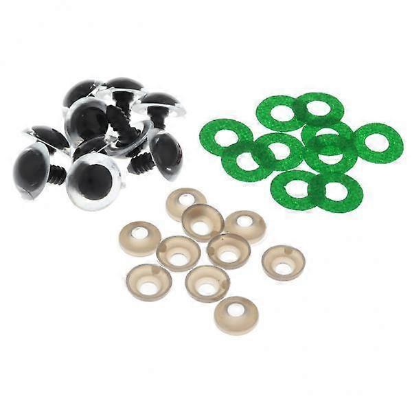 3x 10Pcs λαμπερά πλαστικά μάτια ασφαλείας με ροδέλες για αρκούδα, κούκλα, μαριονέτα, βελούδινη