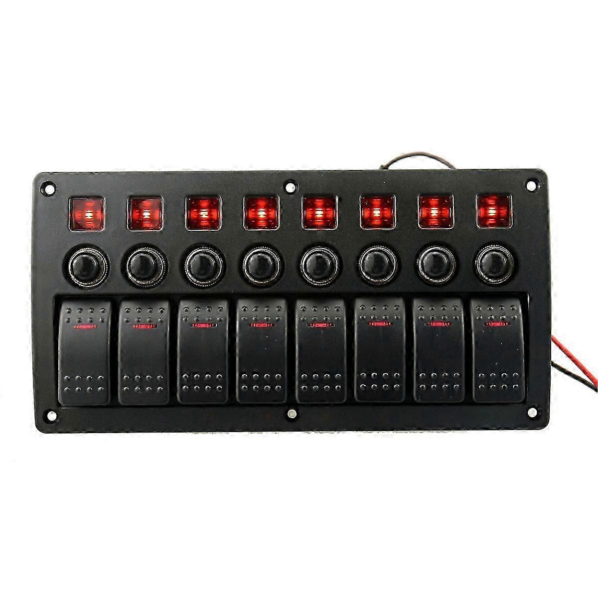 8-Group Combination Panel Switches Marine Toggle Switch Power Female Switch Switch Panel for Automo