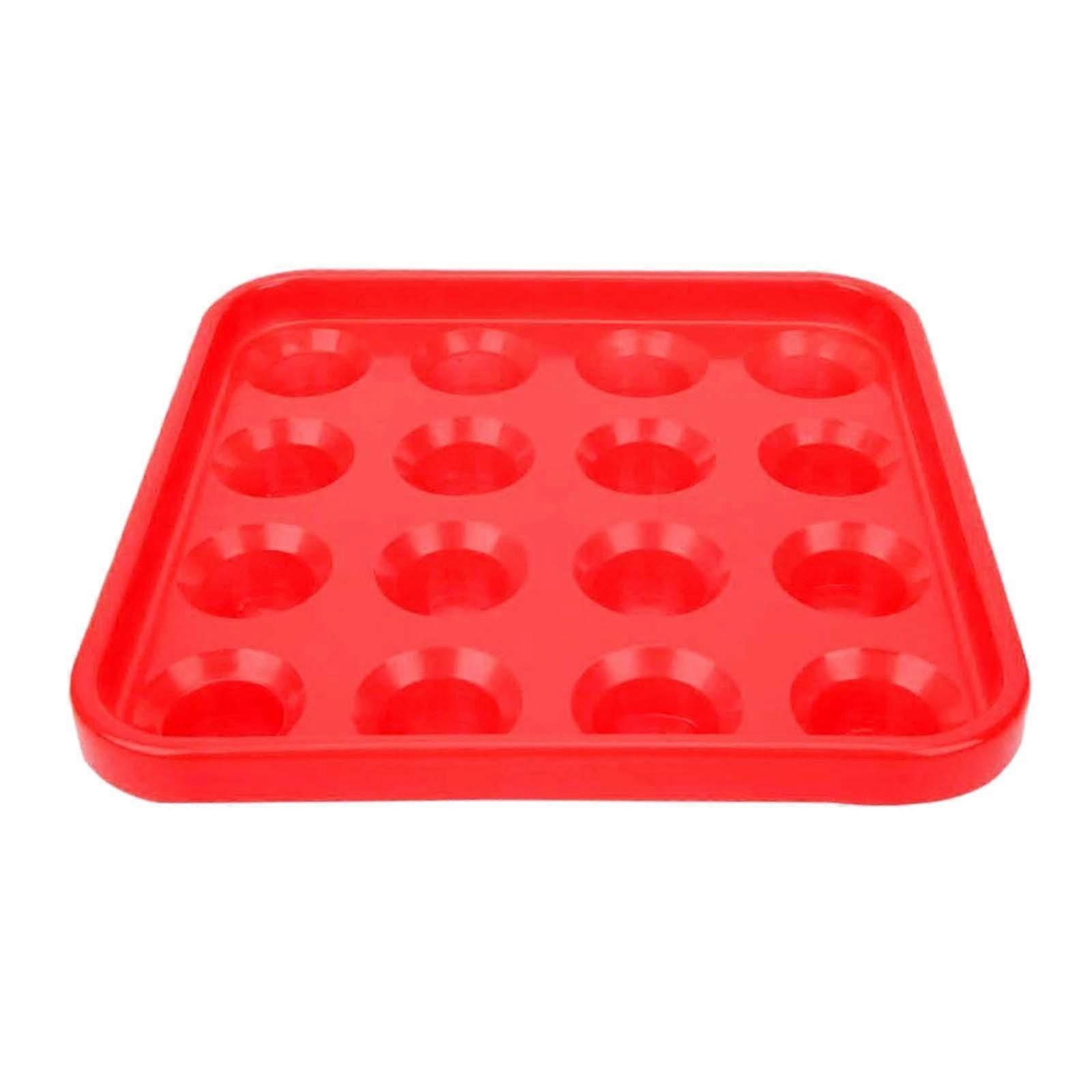 Tablet, Billiard ball holder, Snooker ball target tablet, Billiard table accessory for the storage of 16 billiard balls, Red