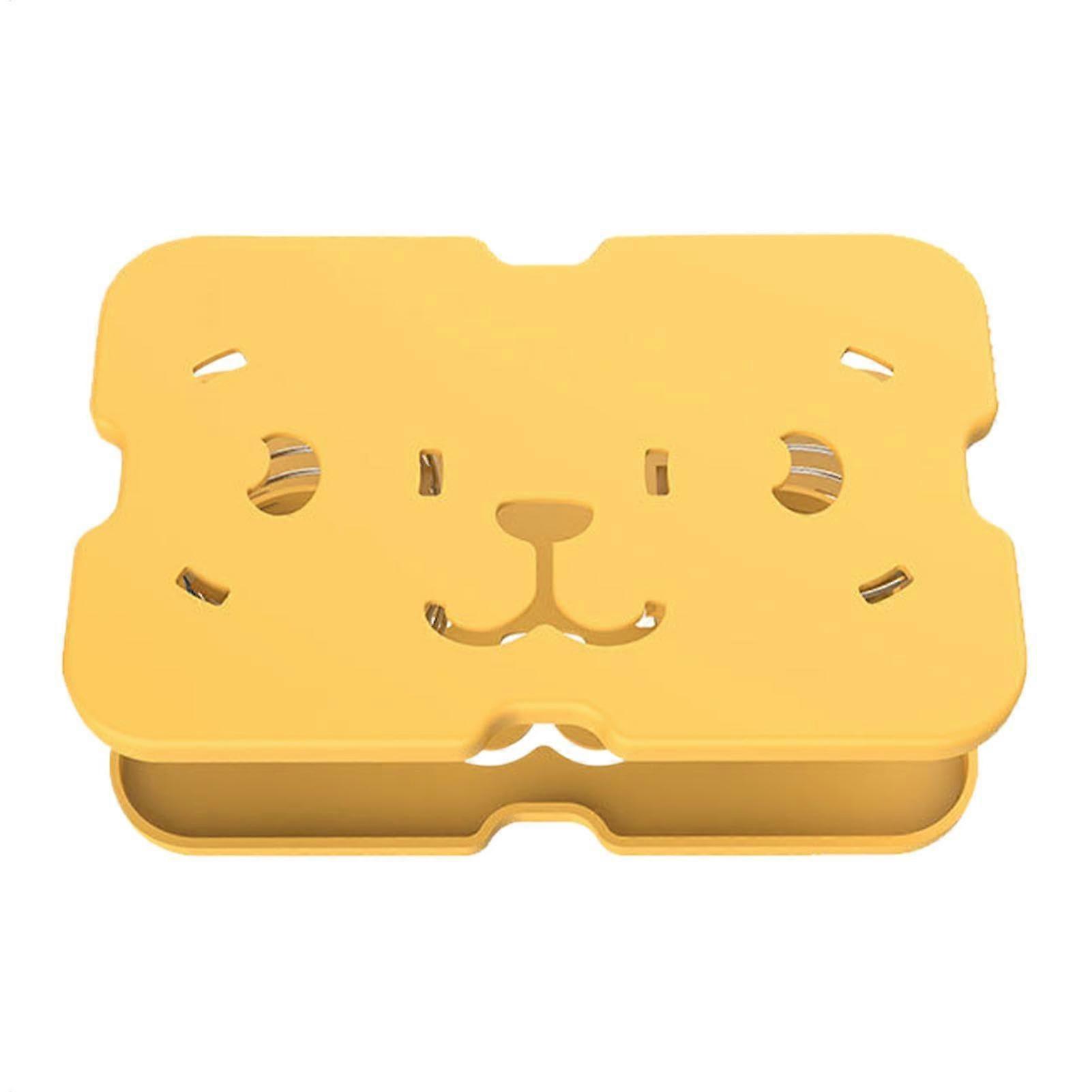 Tissue Box Holder with Automatic Lift Spring, 3-Pack Yellow, Tissue Box Slider and Lifter, Compatible with Standard Tissue Boxes