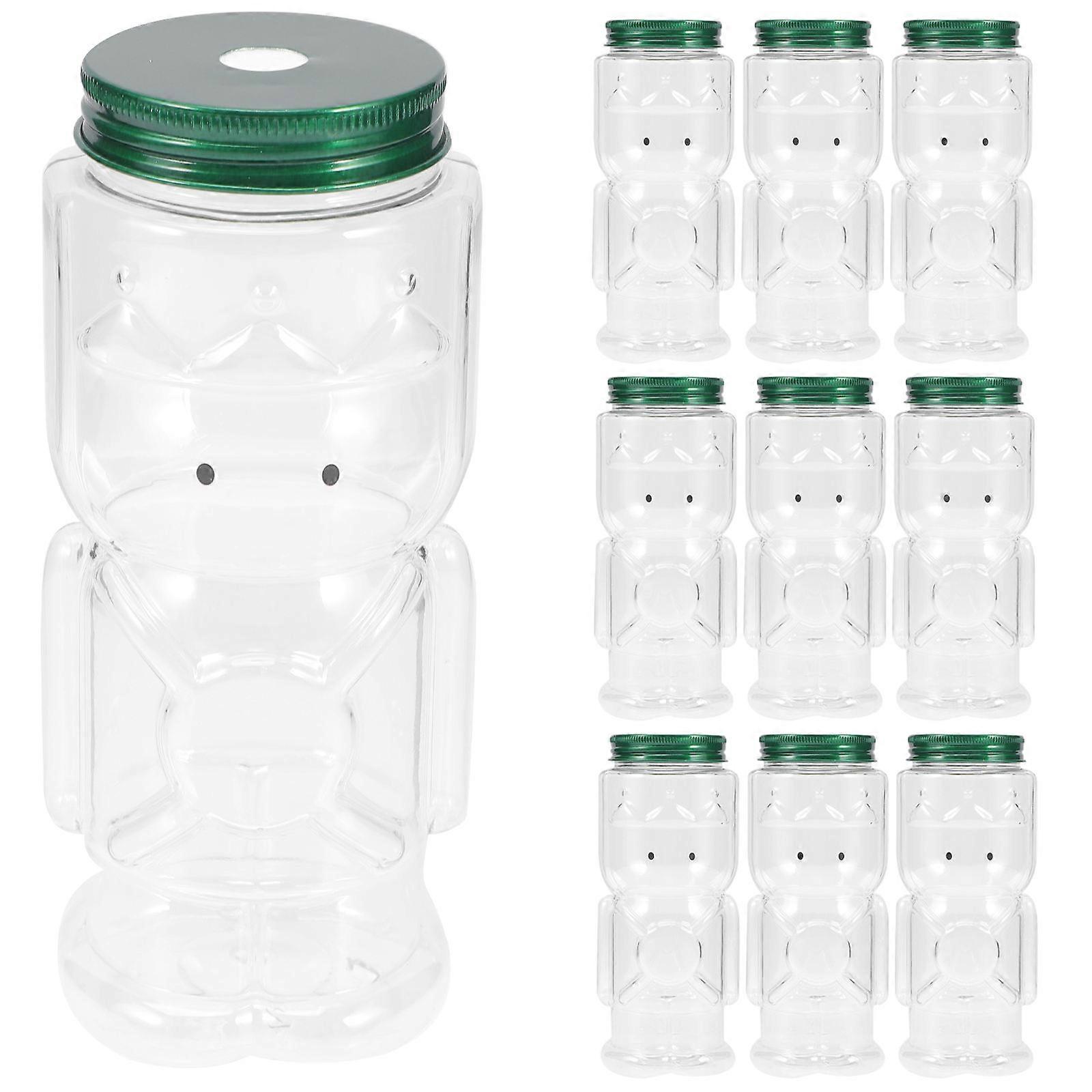 Refillable Juice Bottles Beverage Containers For Everyday Use 350ml Leak-Proof 10Pcs