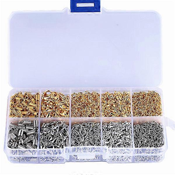Rhodium Plated Lobster Claw Clasps with Open Jump Rings for Jewelry Making – Necklaces, Bracelets, Anklets – DIY Crafting Supplies Value Pack