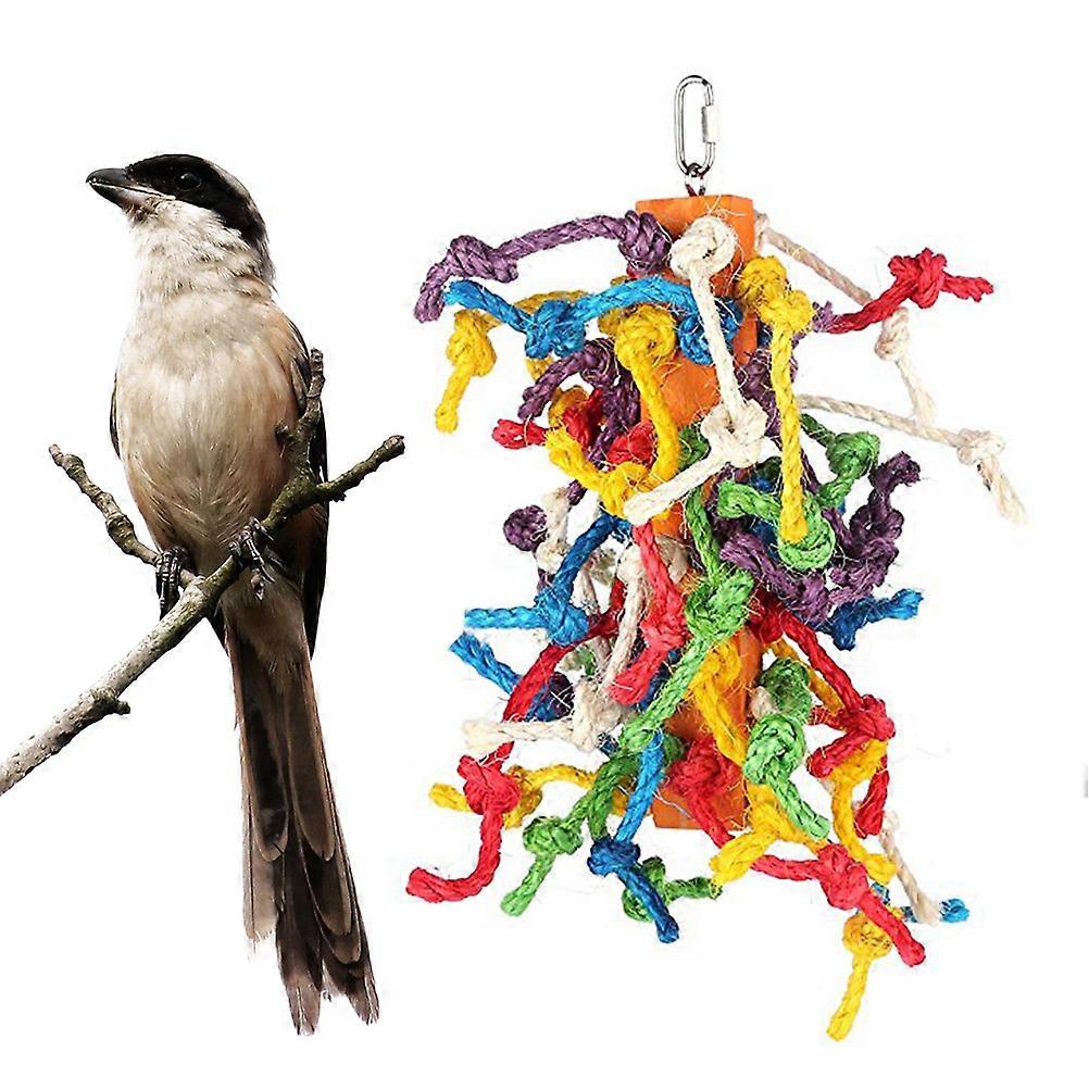 Parrot Biting Toys Hanging Parrot Bird Toy Multi 22 x 15 x 15 Cm Chewing Skill Development 1Set